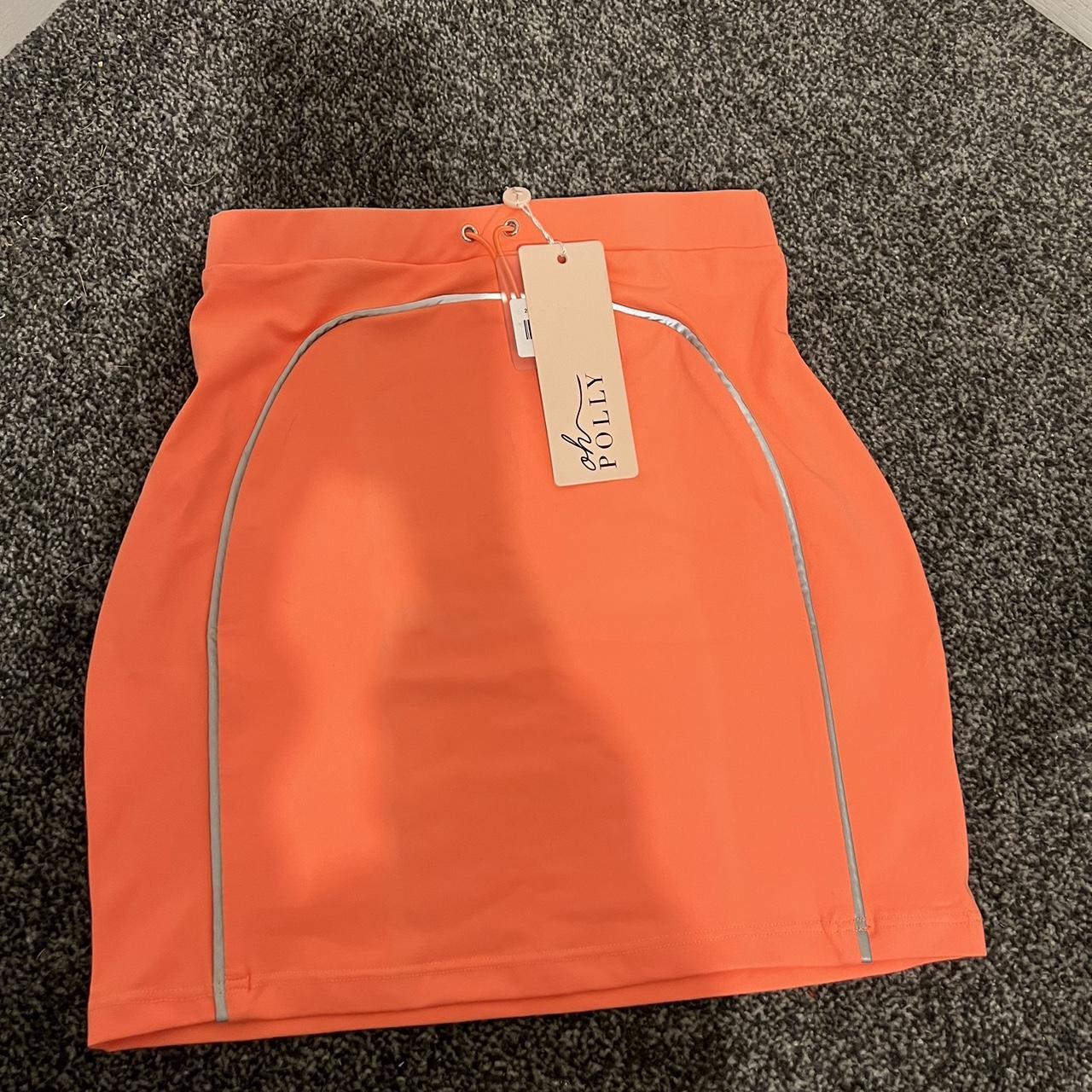 Orange Reflective Oh Polly Mini Skirt Brand New With Depop