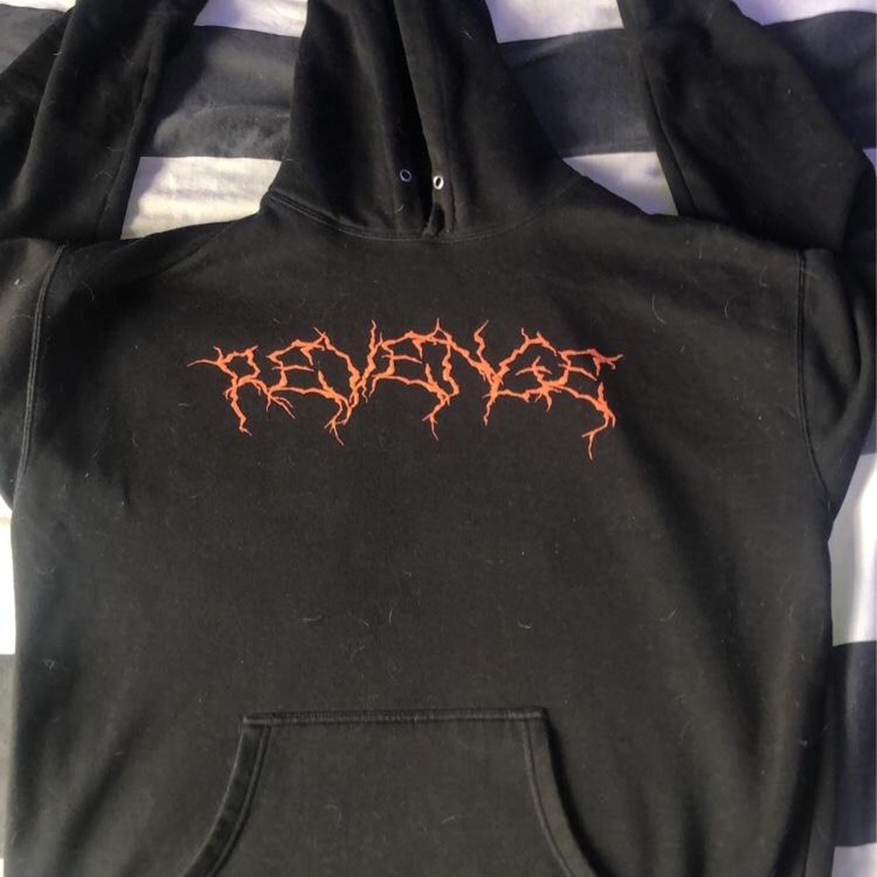 Revenge Men's Black and Orange Jacket | Depop