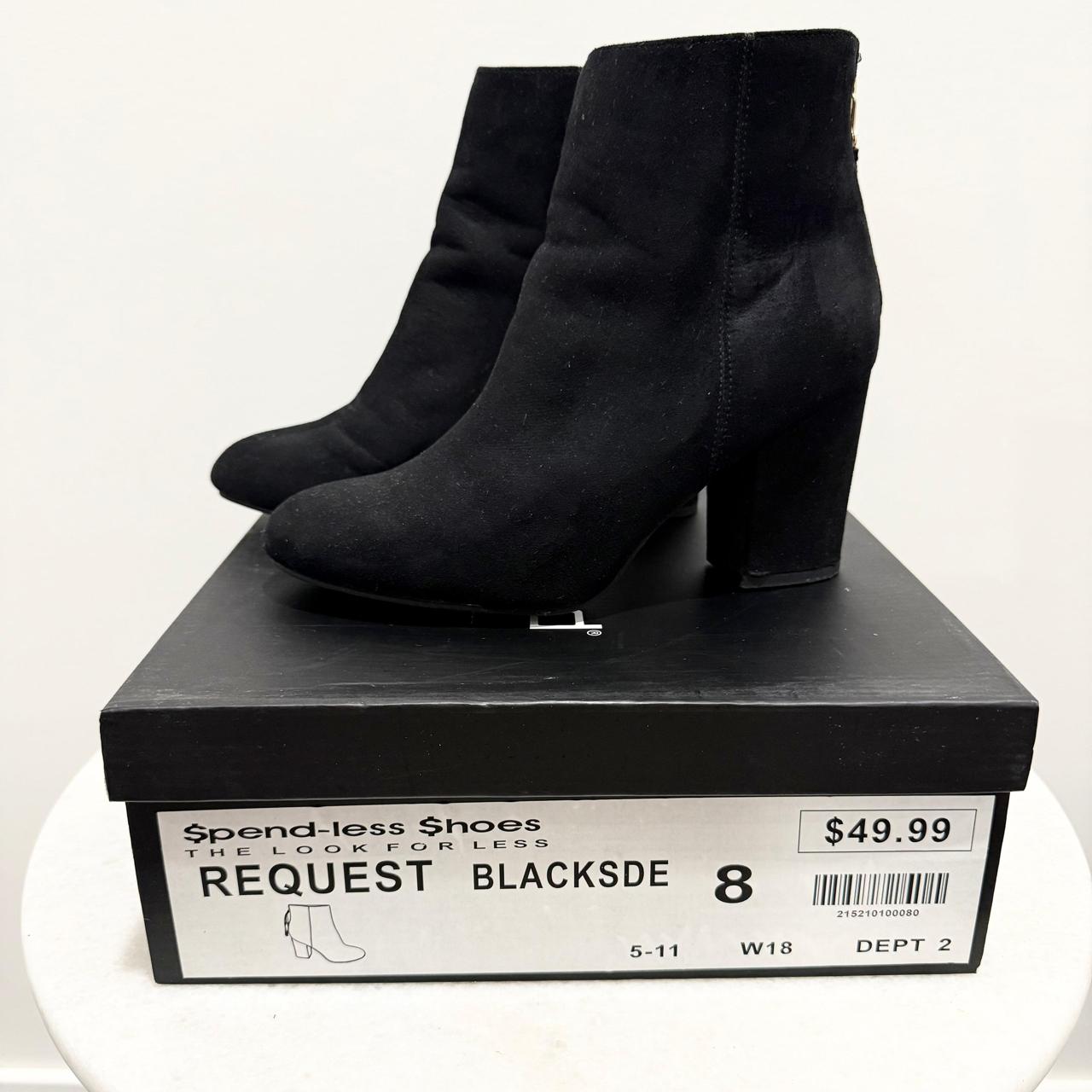 Black Suede Ankle Boots Spendless Shoes Depop