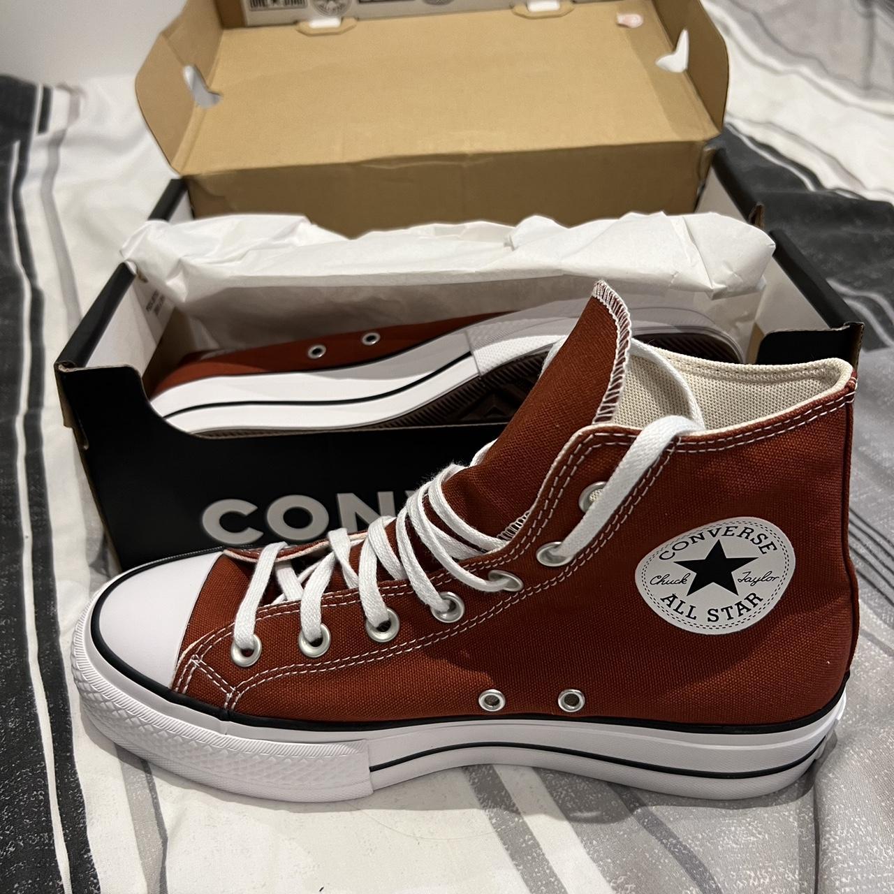 Red Converse All Star Lift Platform High Top... Depop