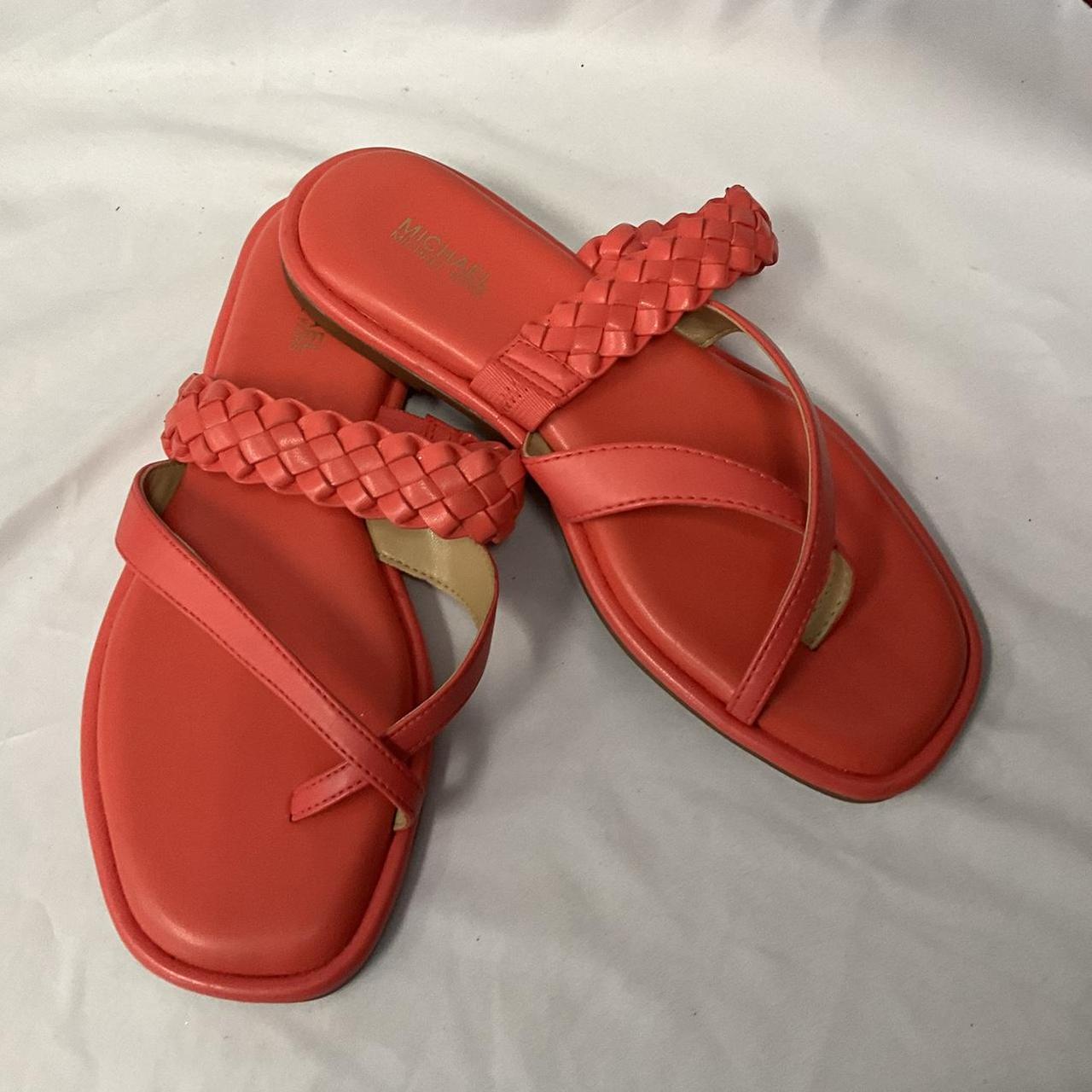 MICHAEL Michael Kors Alba Dahlia Coral Thong Flat. Depop