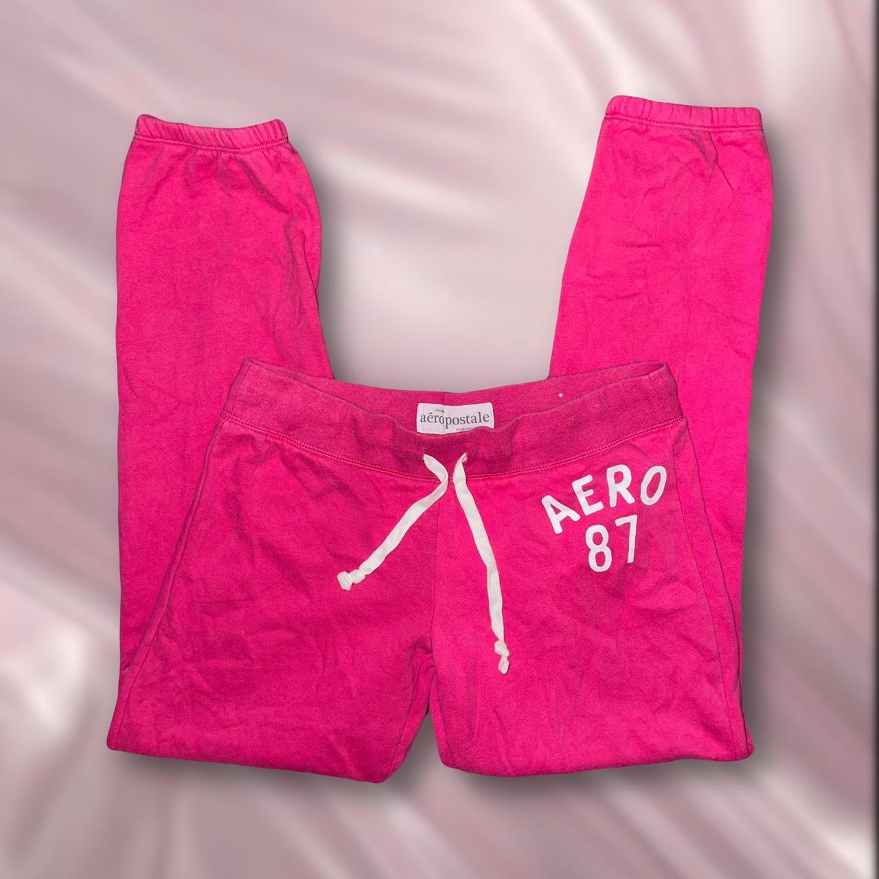Adorable hot pink and white low rise y2k Aeropostale - Depop