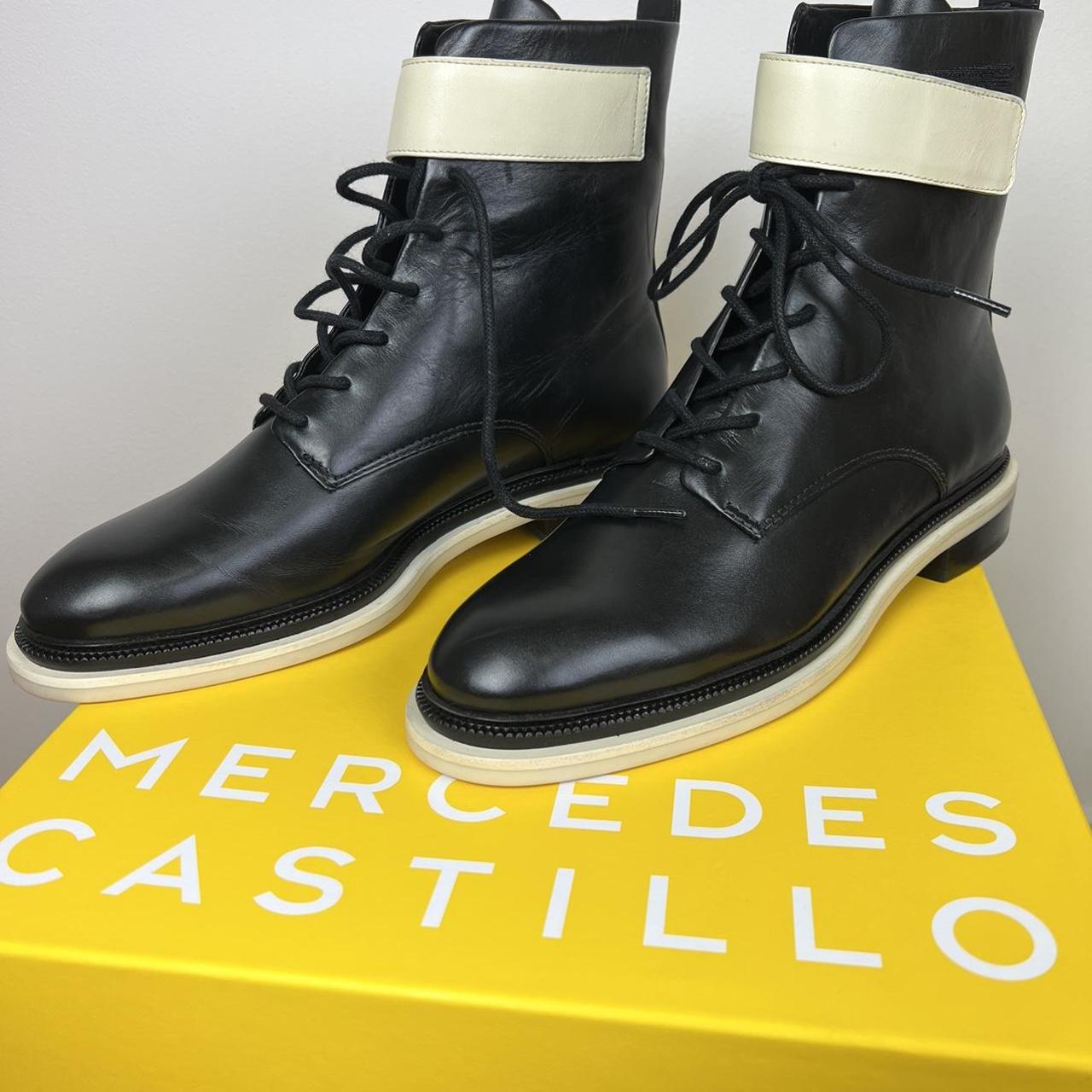 Mercedes Castillo Renan Leather Combat Boots Size:... - Depop