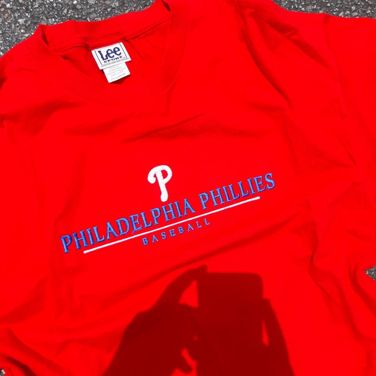 Philadelphia Phillies T-shirt black with red white - Depop