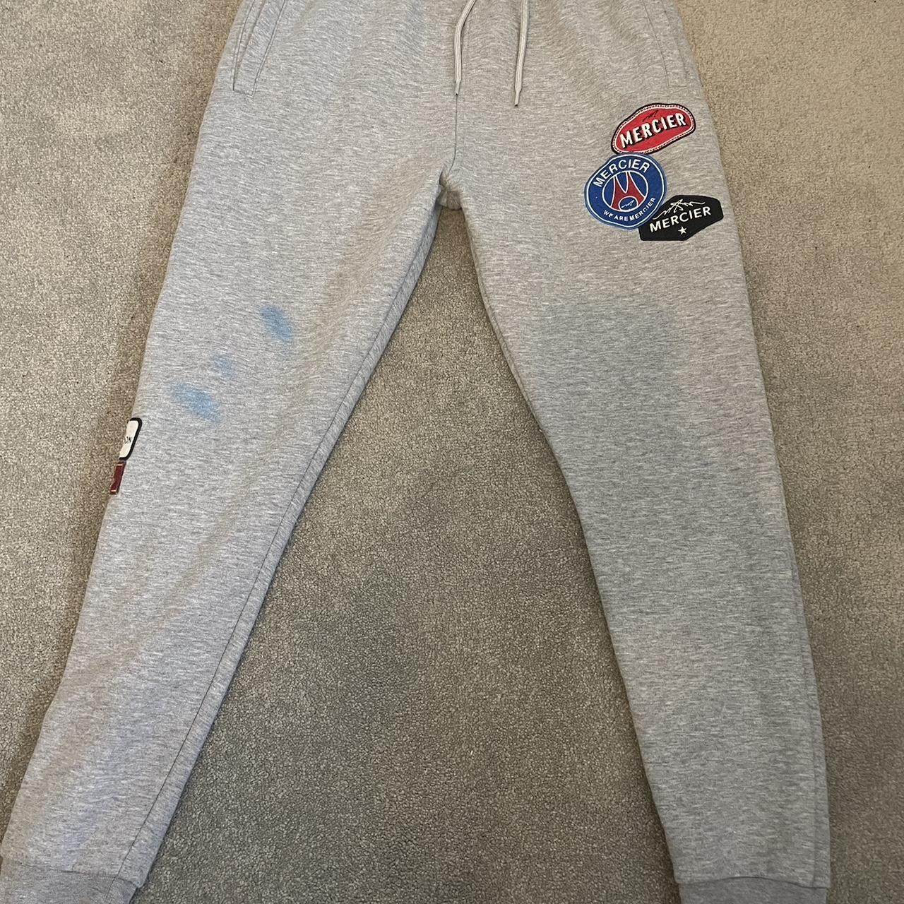 mercier tracksuit bottoms Medium Used Has a blue... Depop