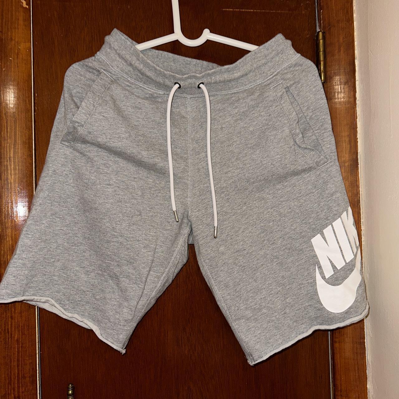 mens grey sweat shorts nike