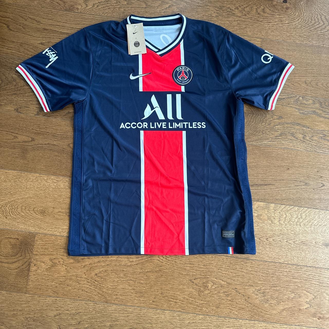 Stussy x PSG shirt Brand new, only tried on but was... - Depop