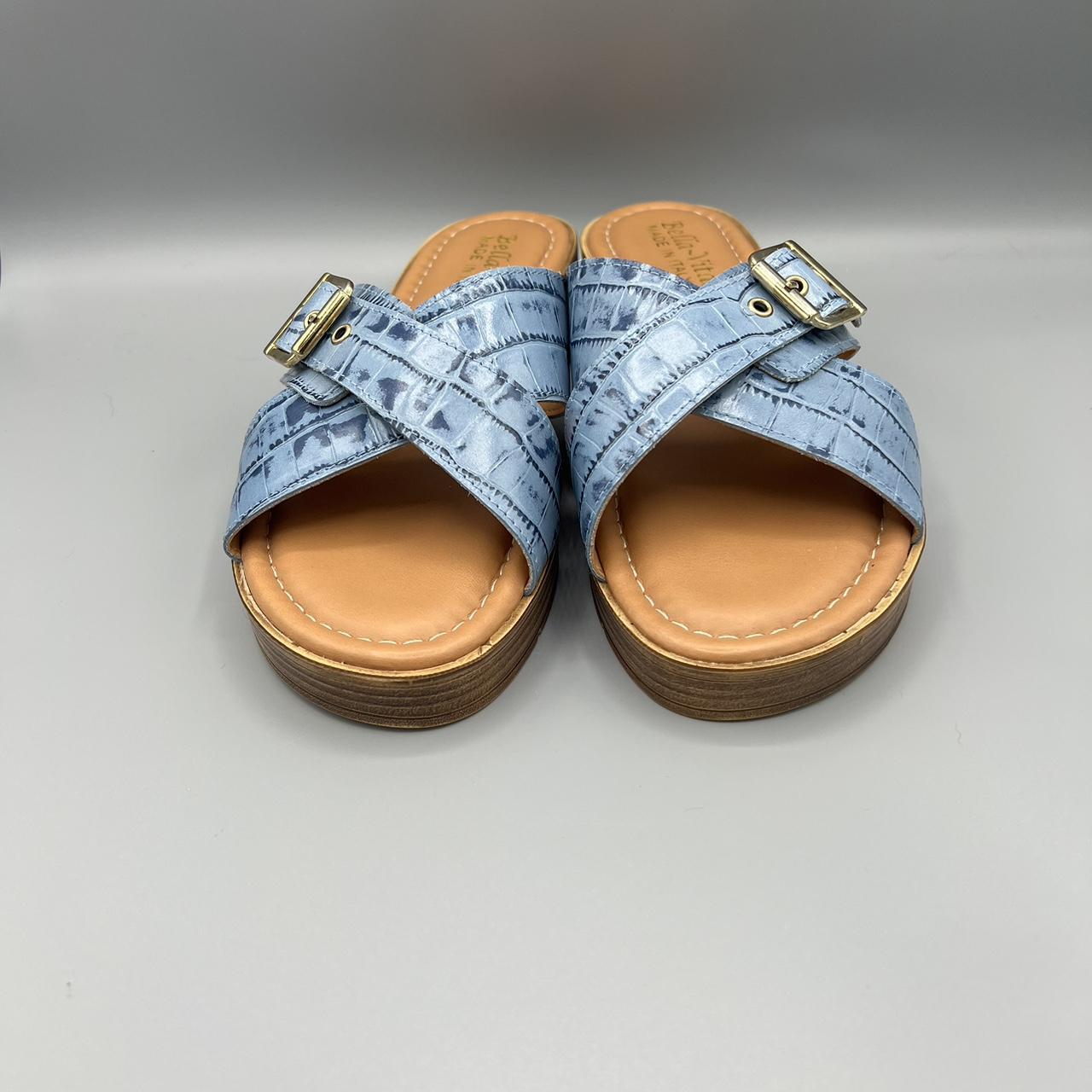 Bella Vita Women's Blue and Brown Sandals (5)