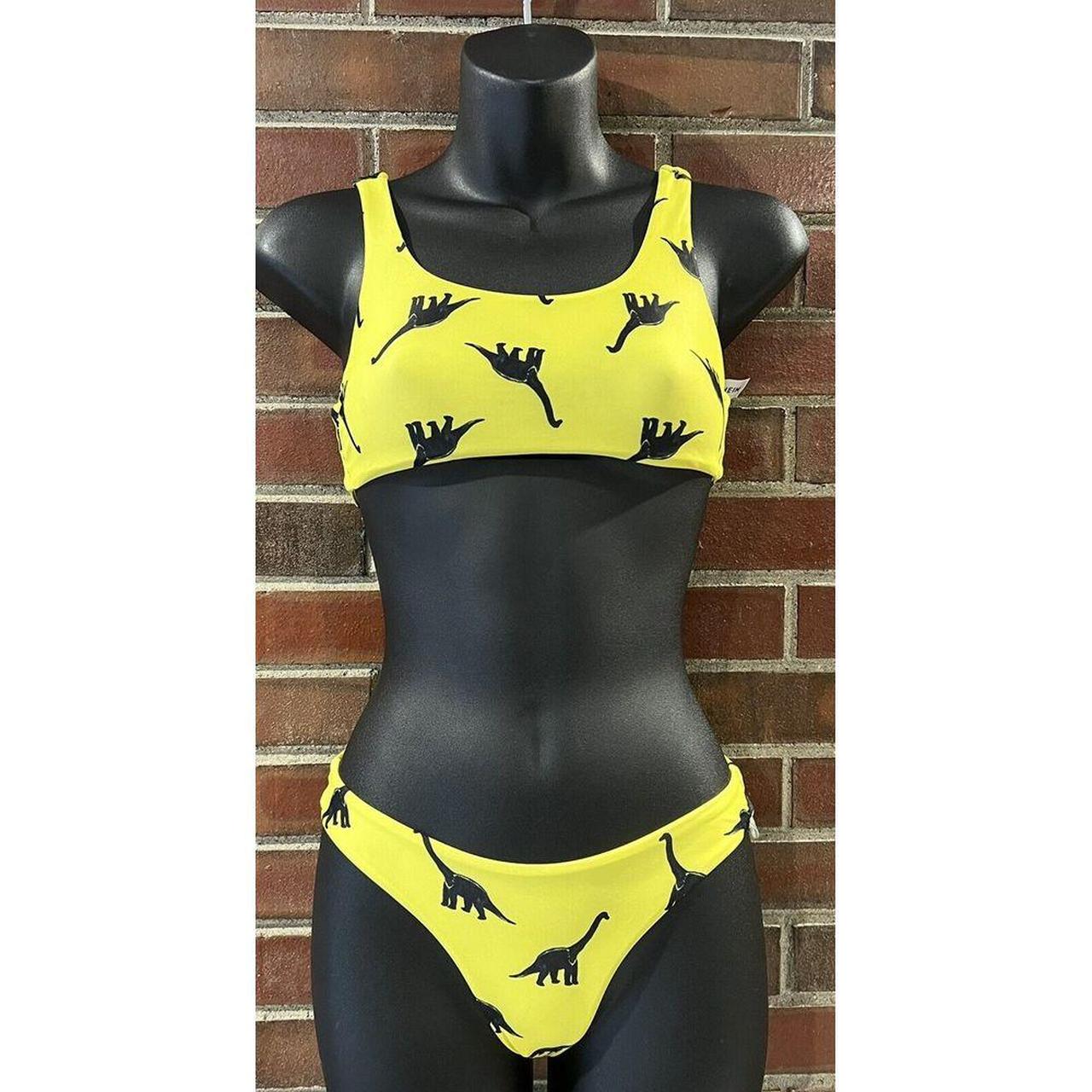 Yellow Dinosaur Bikini Xxs Yellow Dinosaur Bikini... - Depop