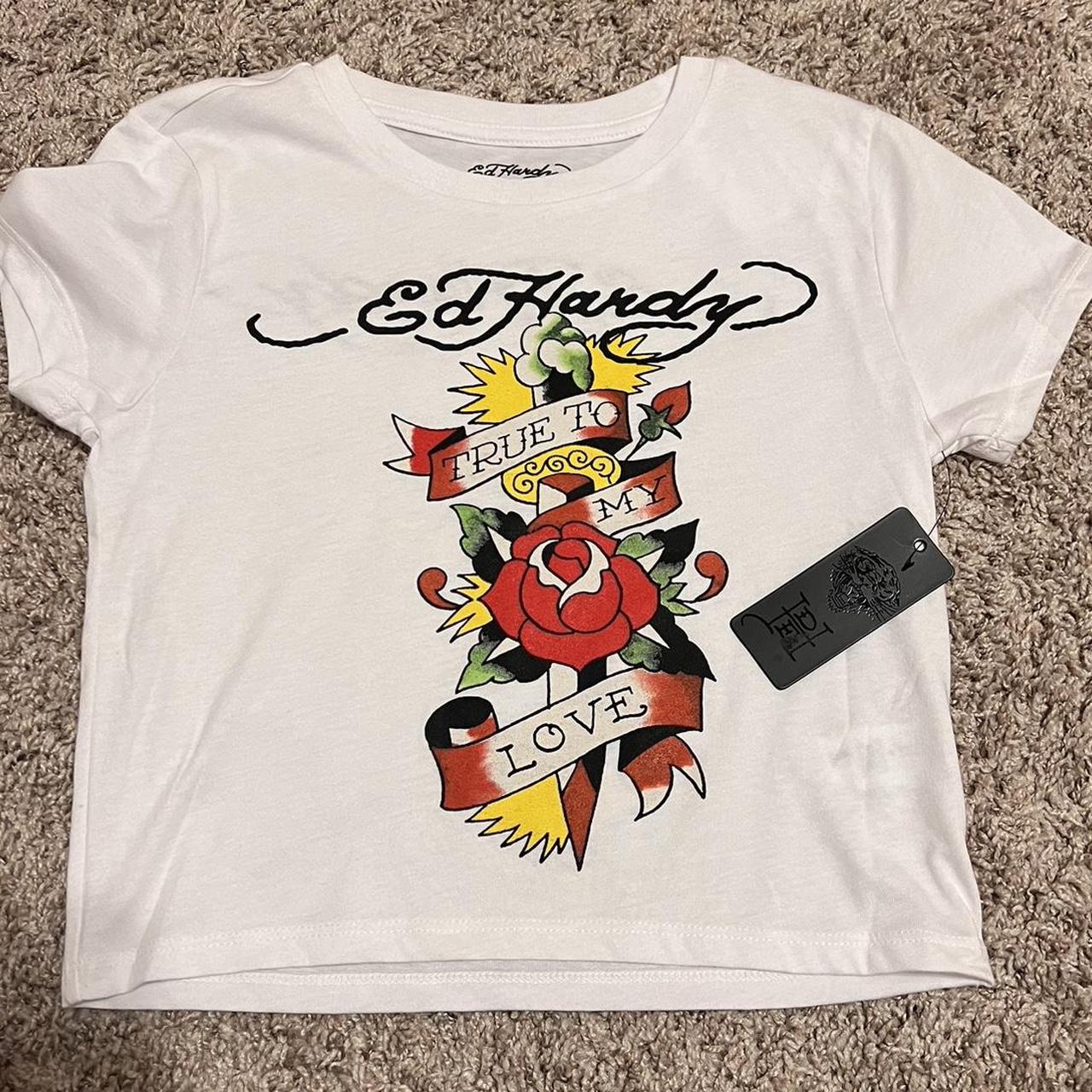 Ed Hardy Crop Top retails for $45 didn’t fit me... - Depop