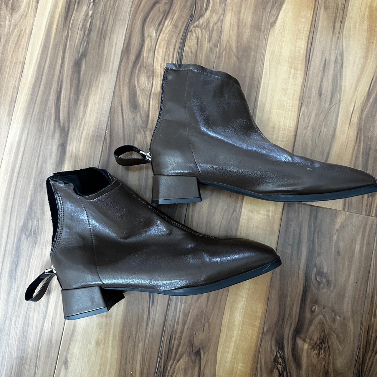 SHEIN Women's Brown Boots Depop