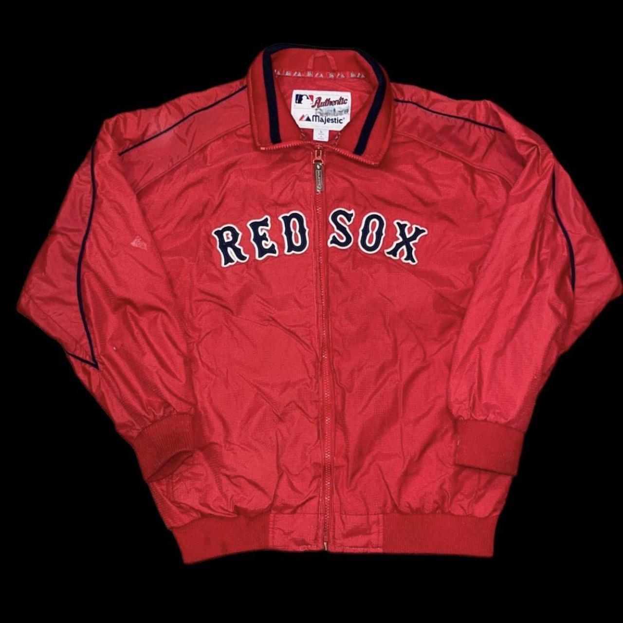 VINTAGE MAJESTIC boston red sox jacket authentic - Depop