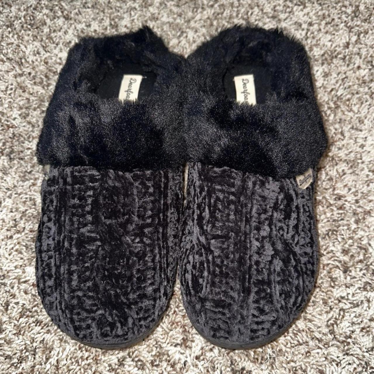 Dearfoam discount black slippers