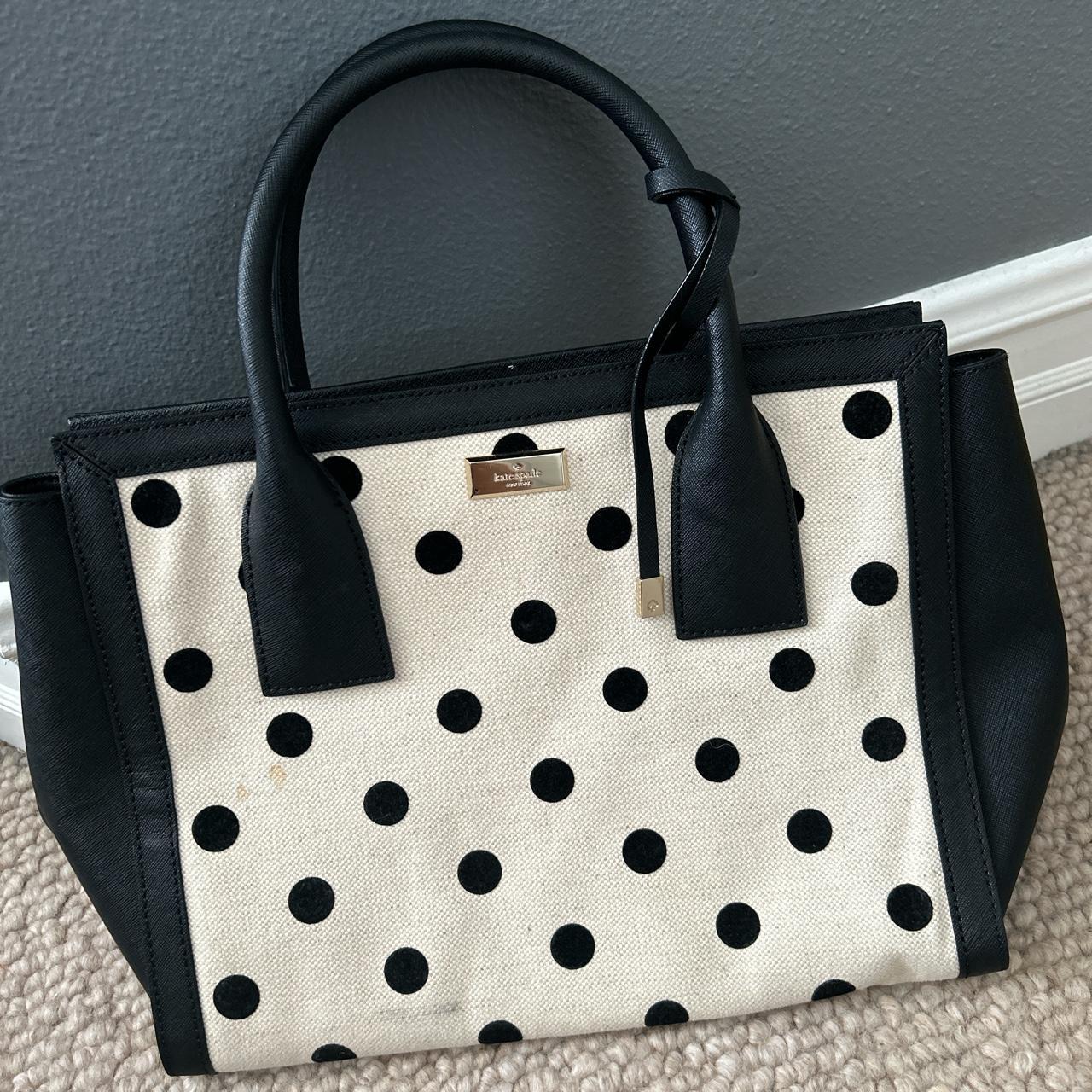 Buy the Kate Spade Domed Black Saffiano Leather Tote Bag | GoodwillFinds