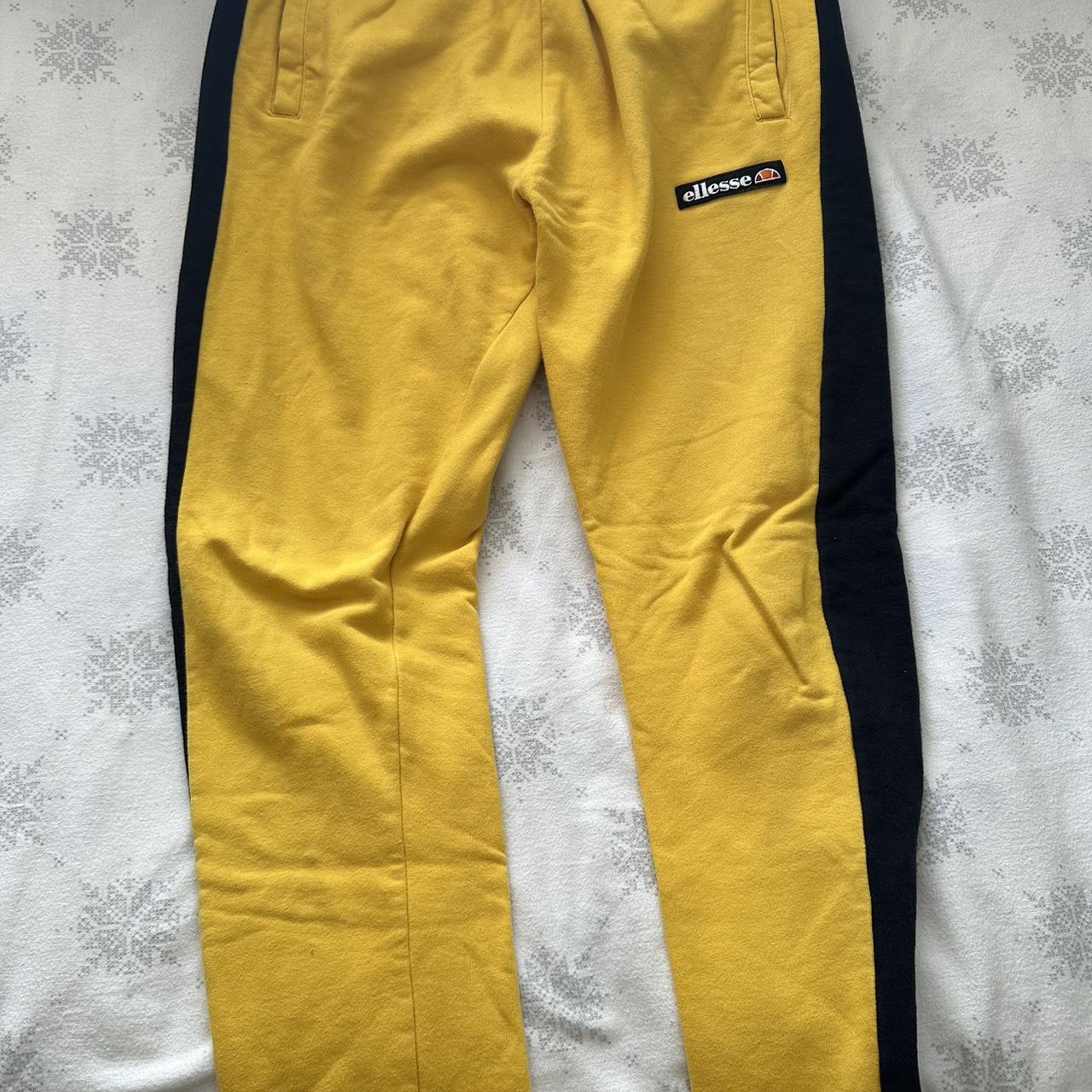 Ellesse Men's Yellow and Black Joggers-tracksuits