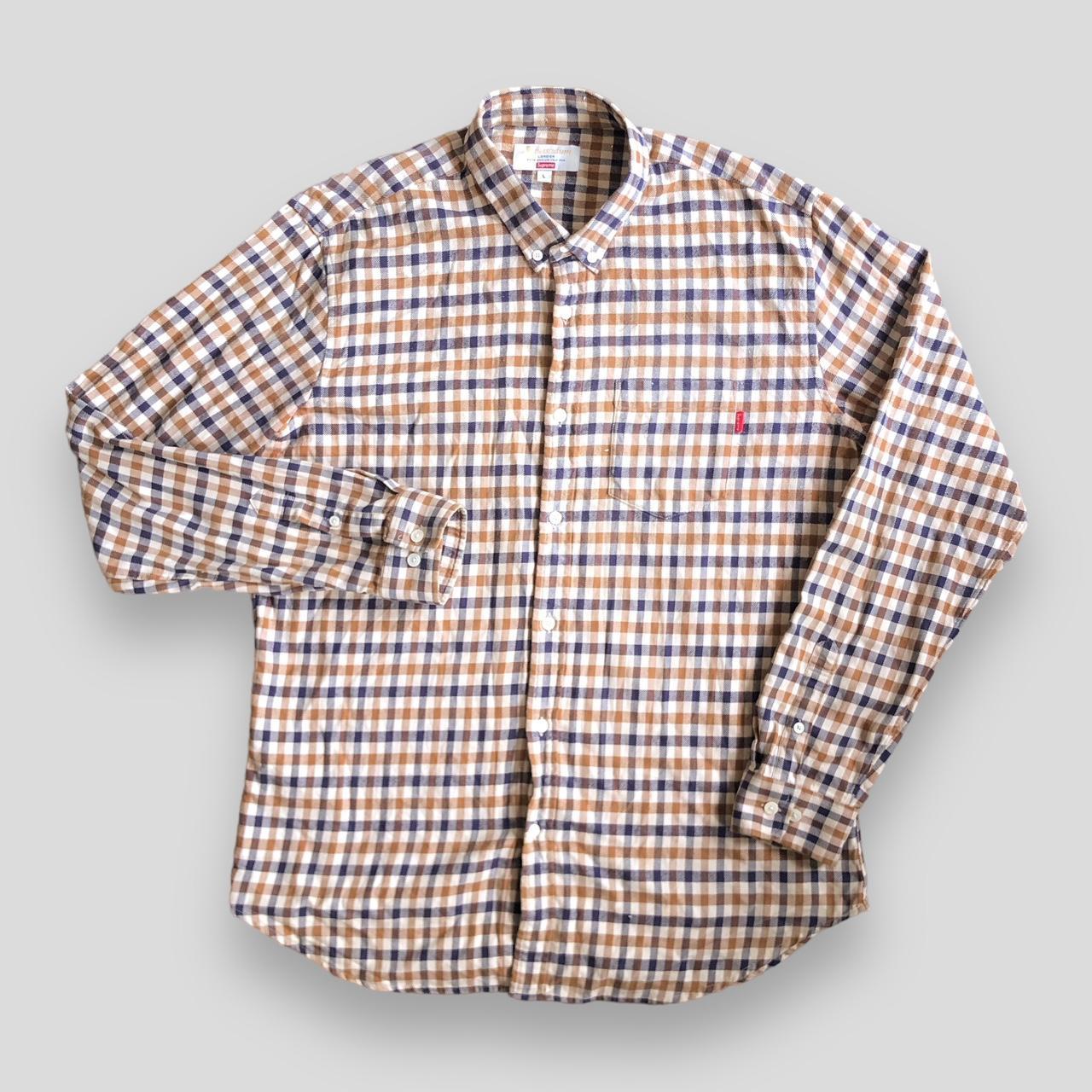 Aquascutum X Supreme shirt house check flannel long...