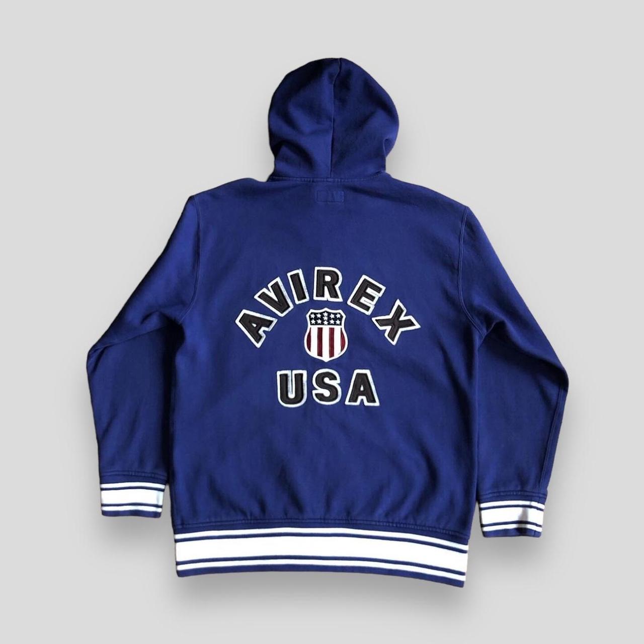 ◇AVIREX◇ Daily Logo Hoodie Navy SOCCER LEAGUE HOODIE – Avirex