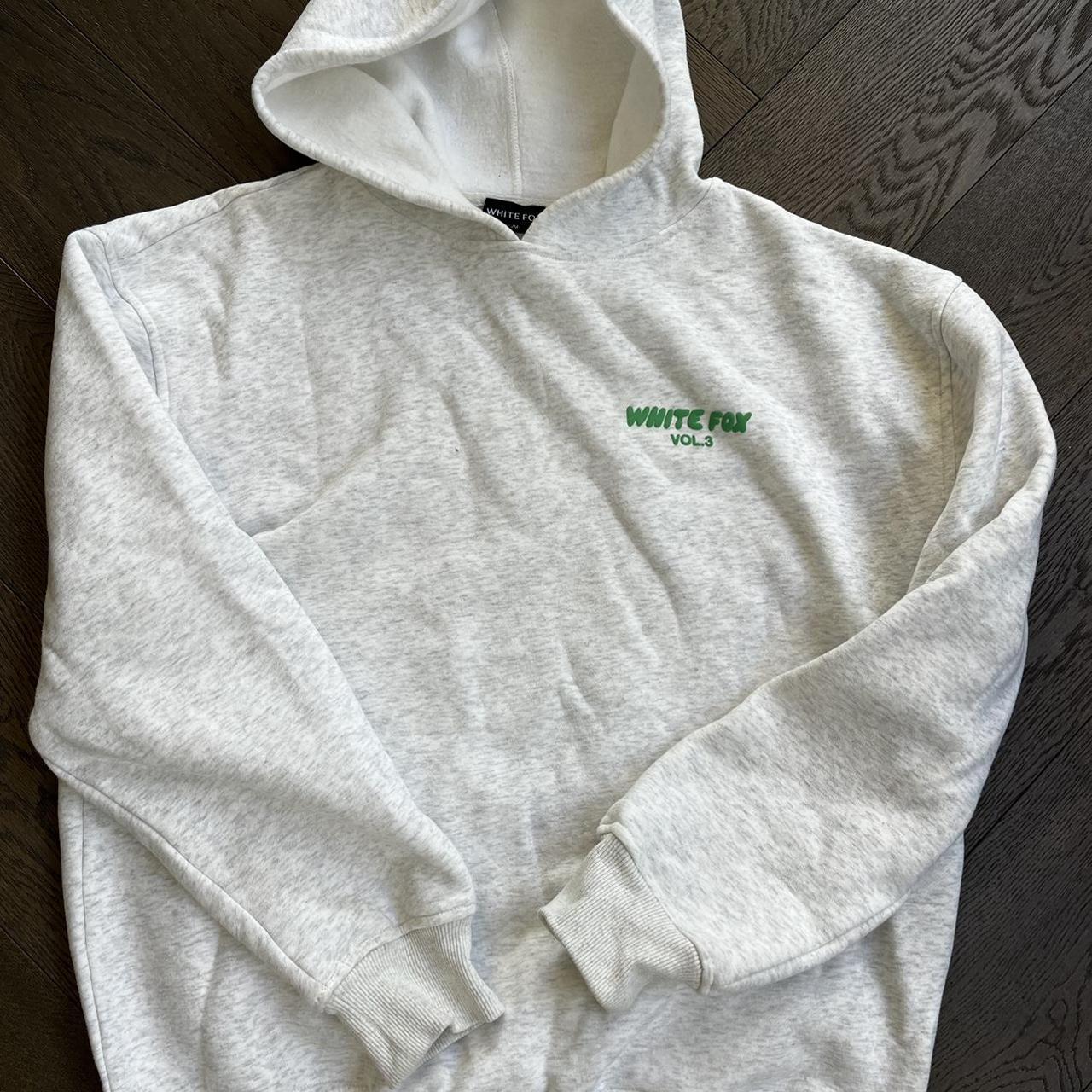 white fox hoodie still super soft on the inside... - Depop