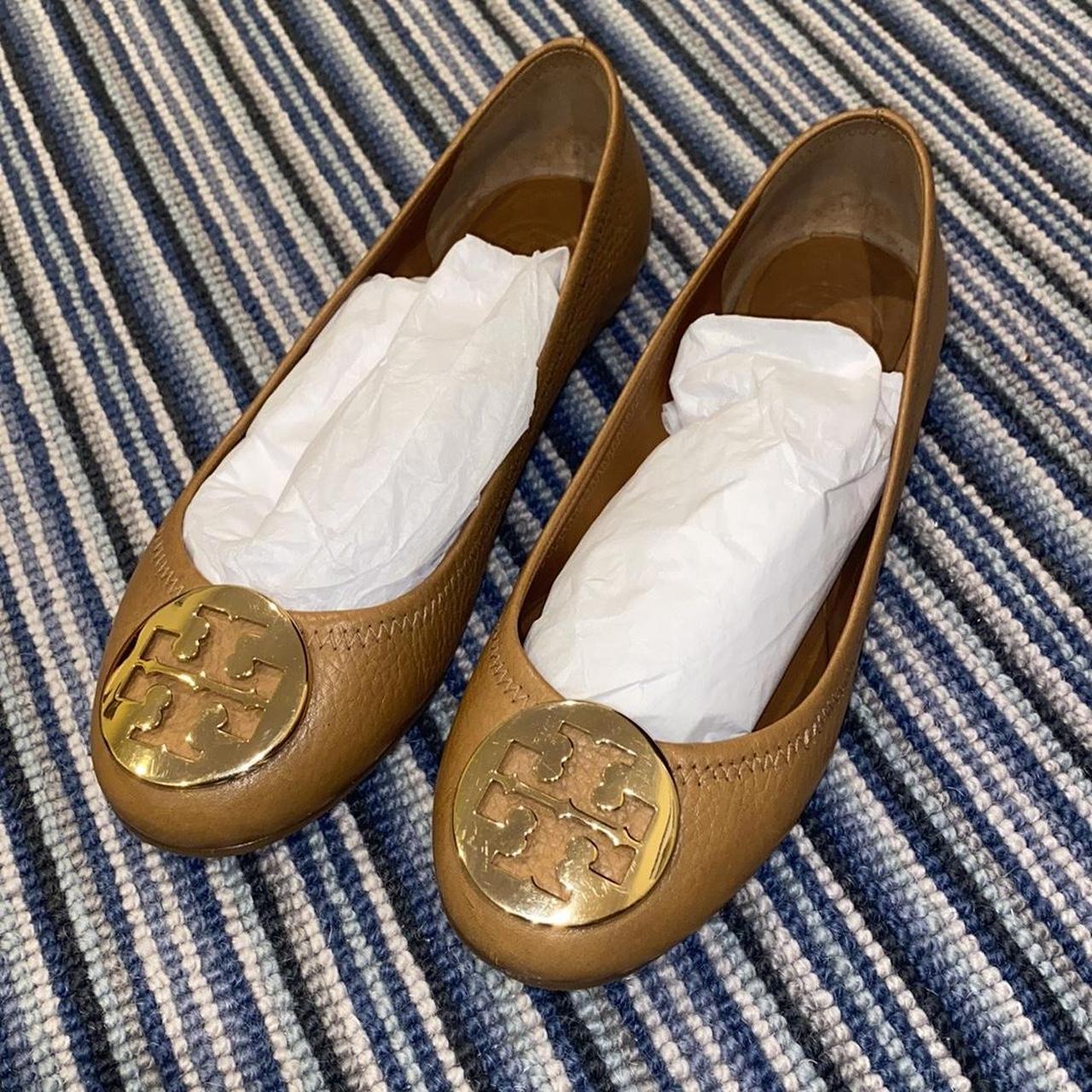 Tory burch tan outlet ballet flats