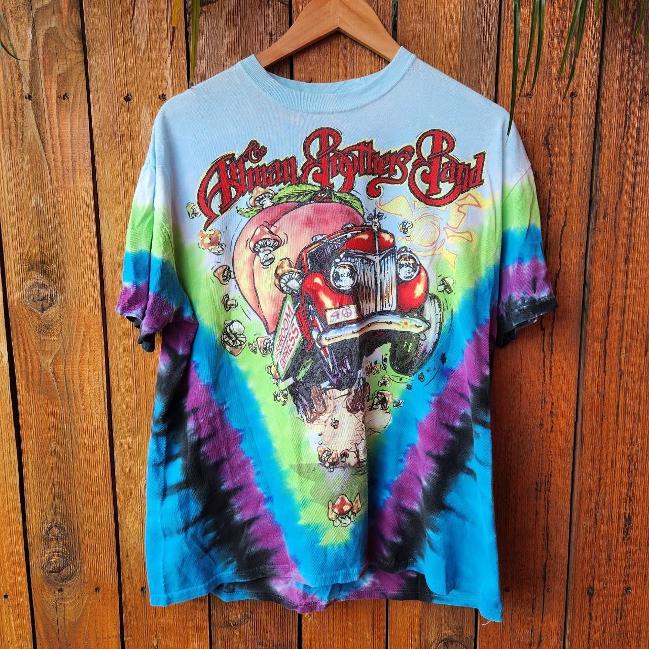 Allman Brothers Band MUSHROOM EXPRESS Tie Dye Rock T... - Depop