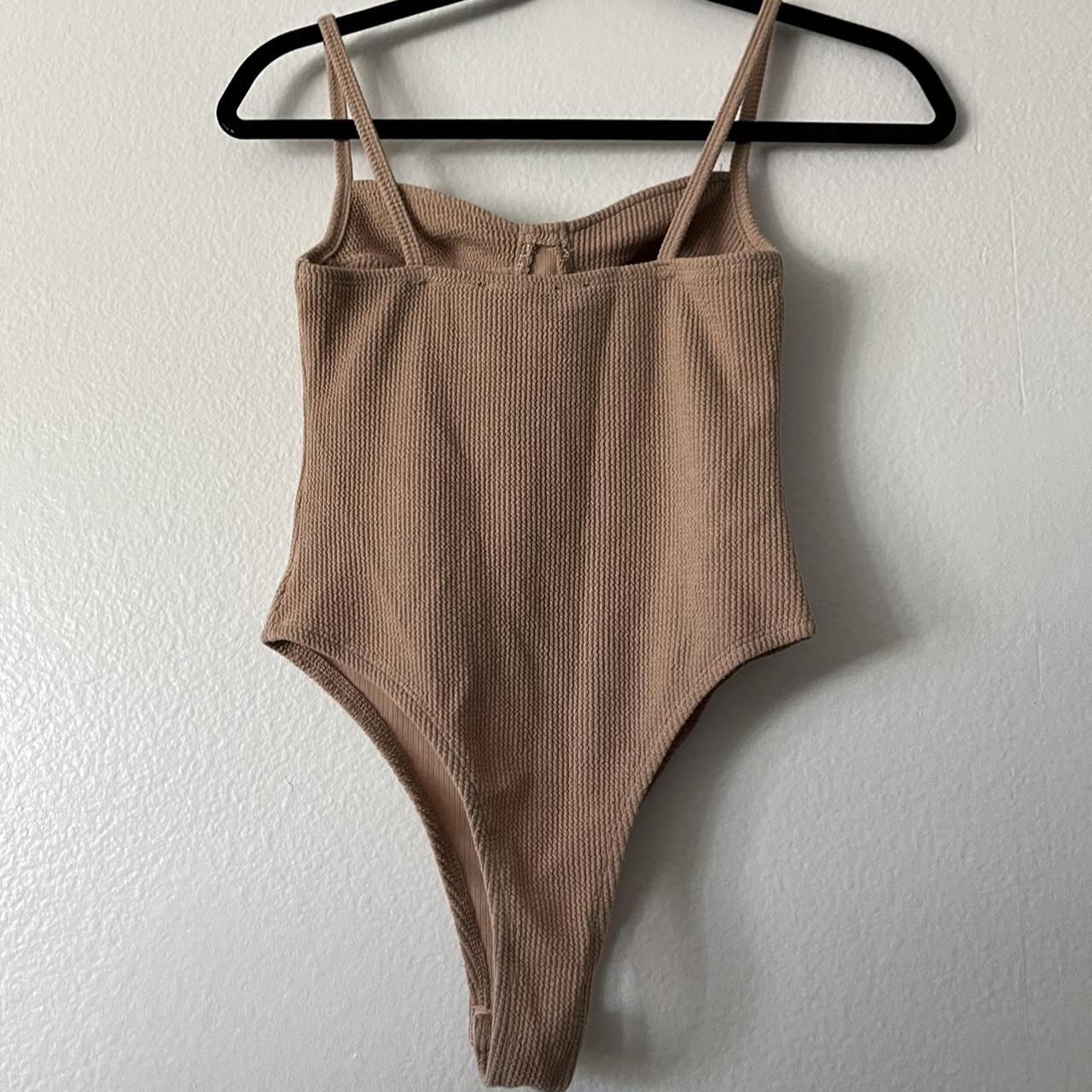 Naked Wardrobe Women's Tan Bodysuit (2)