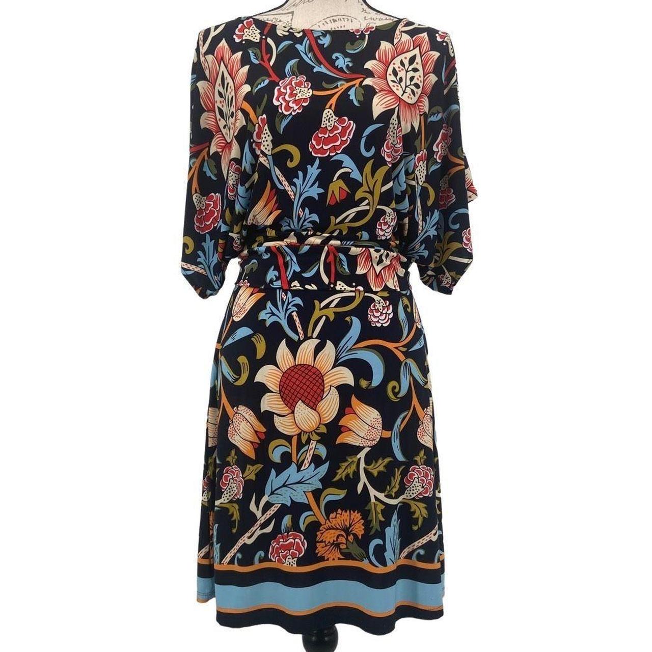 Bcbg blue floral shop dress