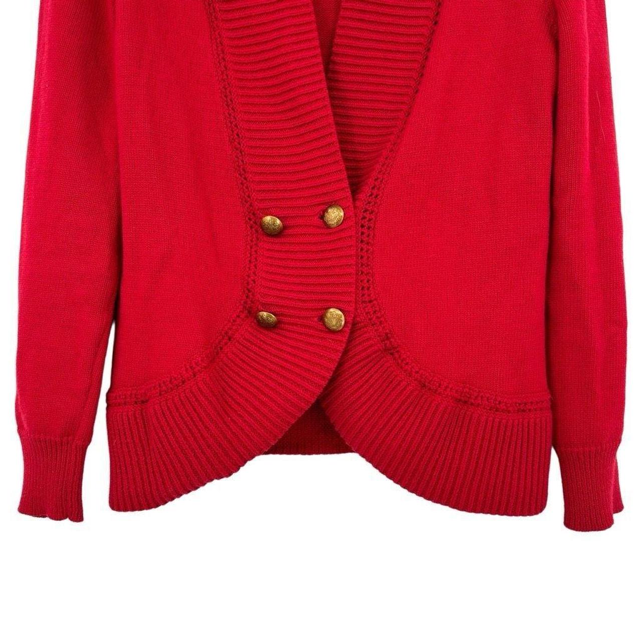 Lauren ralph lauren red shops grandpa cardigan