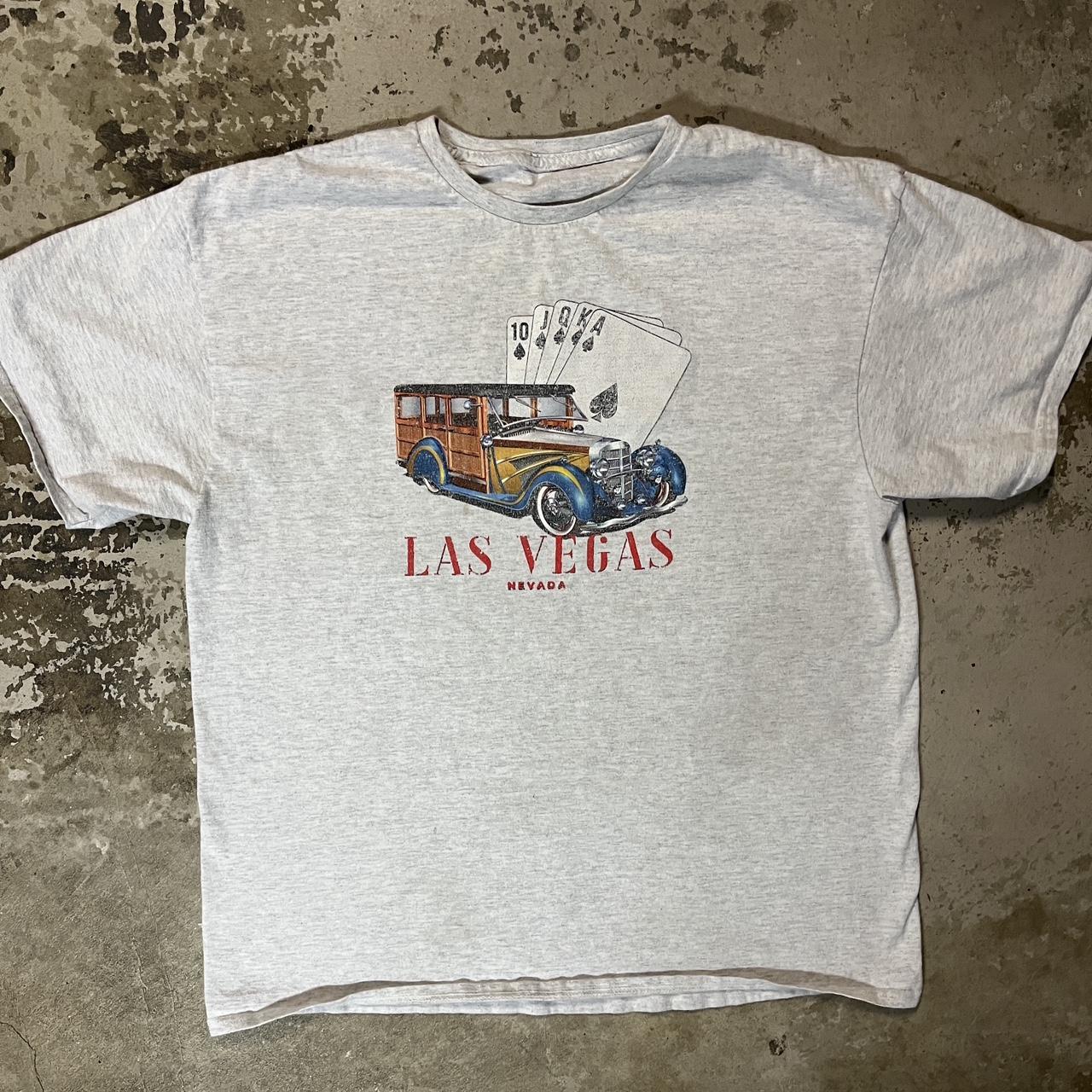 90s Vintage Las Vegas Nevada LV T Shirt Adult Green - Depop