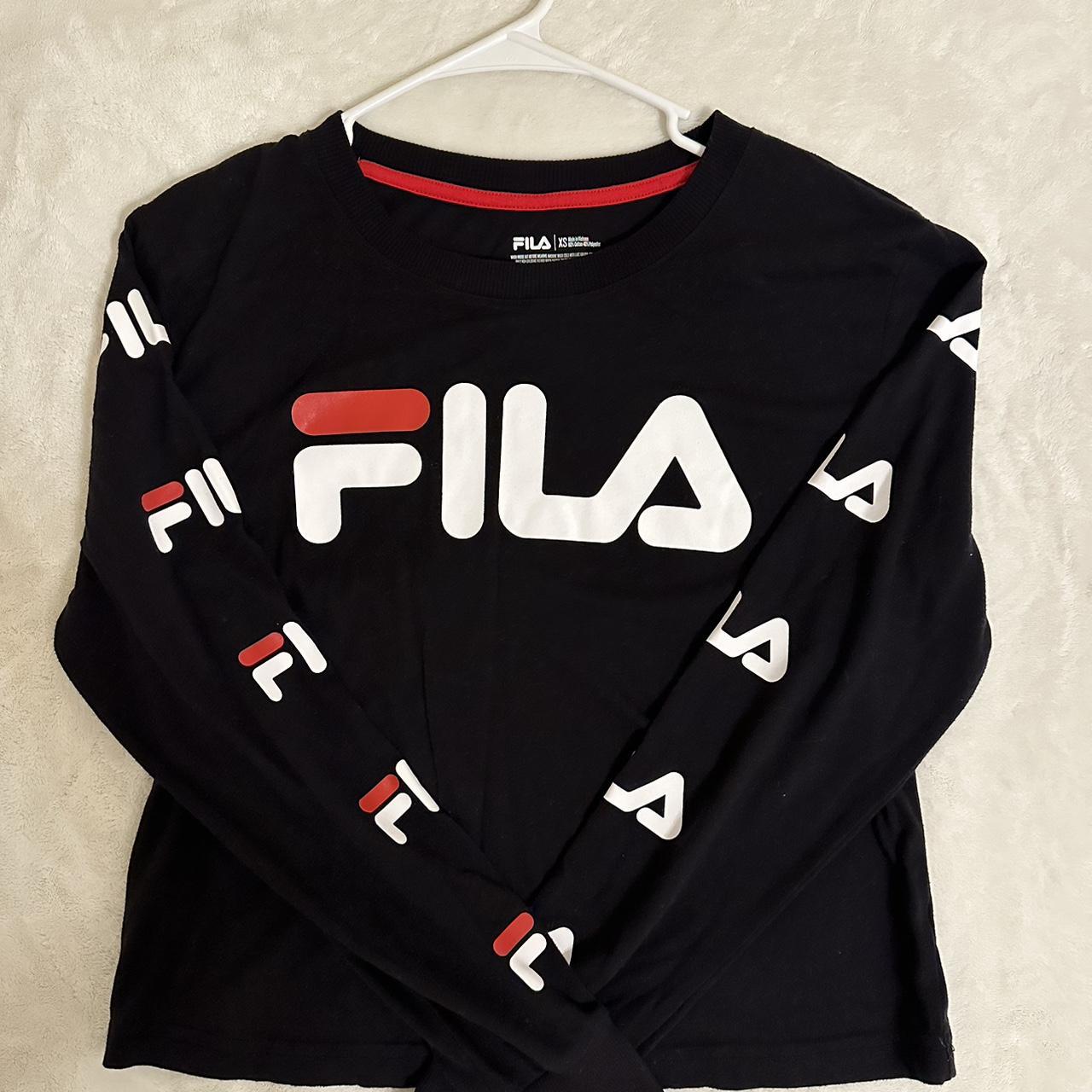 Fila long best sale sleeve crop top