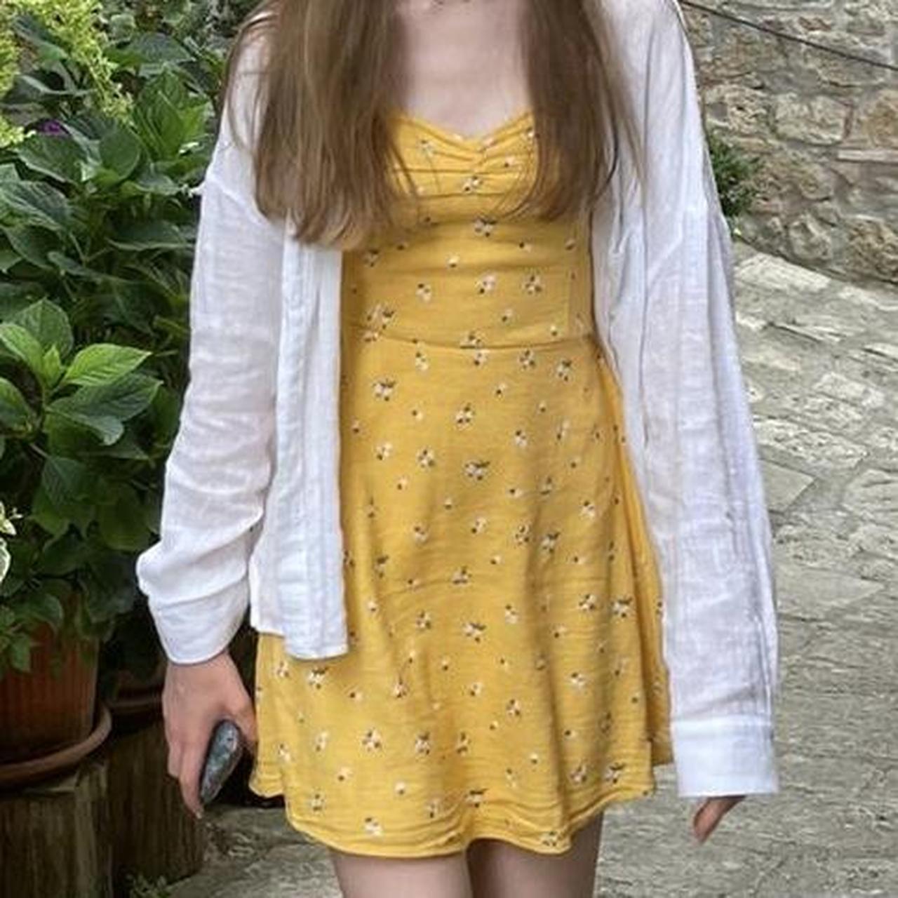 Hollister yellow dress best sale