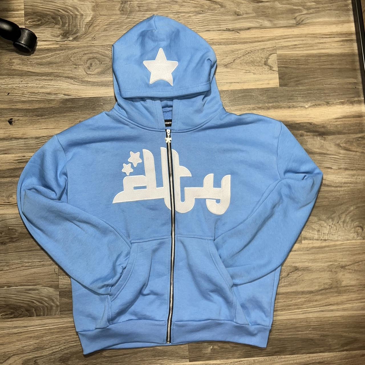 Divide the youth blue Y2K zip up hoodie #Y2K #grail... - Depop