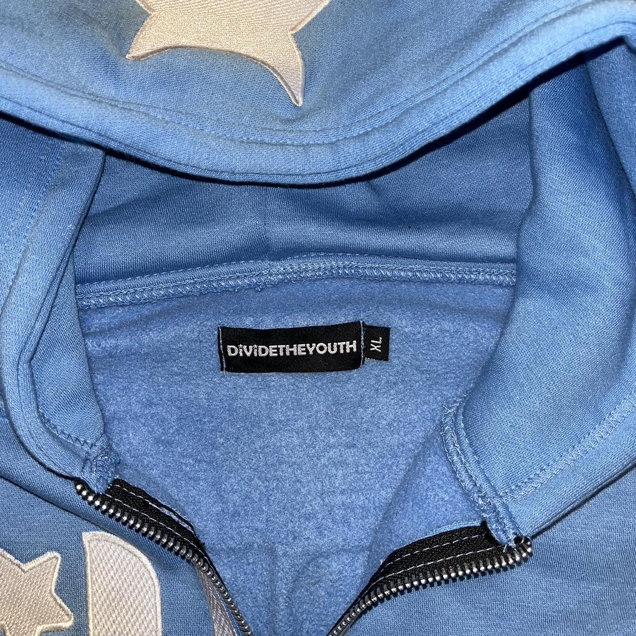 Divide the youth blue Y2K zip up hoodie #Y2K #grail... - Depop