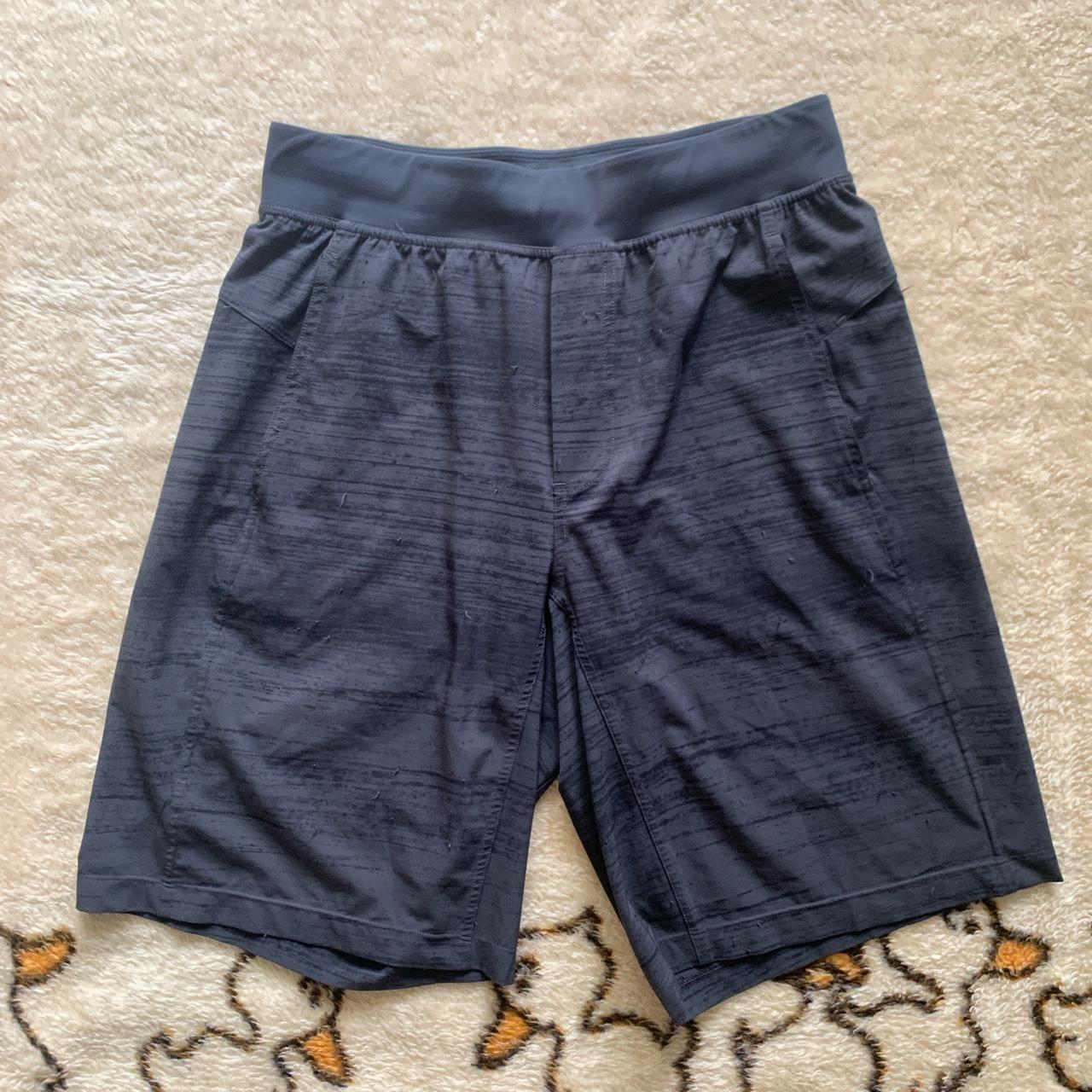 lululemon men’s gray shorts with pockets size small... - Depop