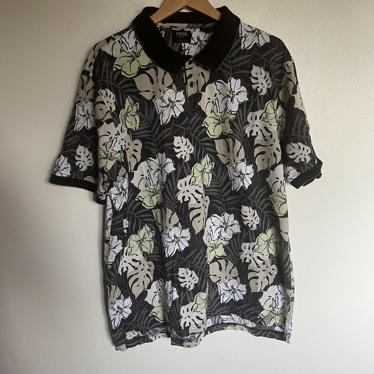 Floral Hawaiian pattern Golf Izod Polo shirt Izod... - Depop