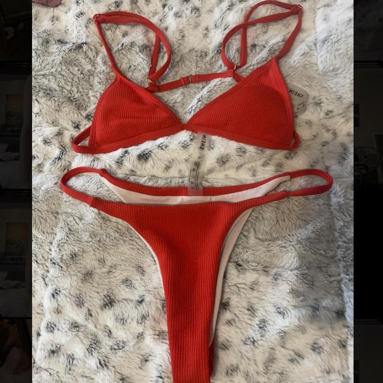 Red Shein swimsuit, super cute just never wore. ... - Depop