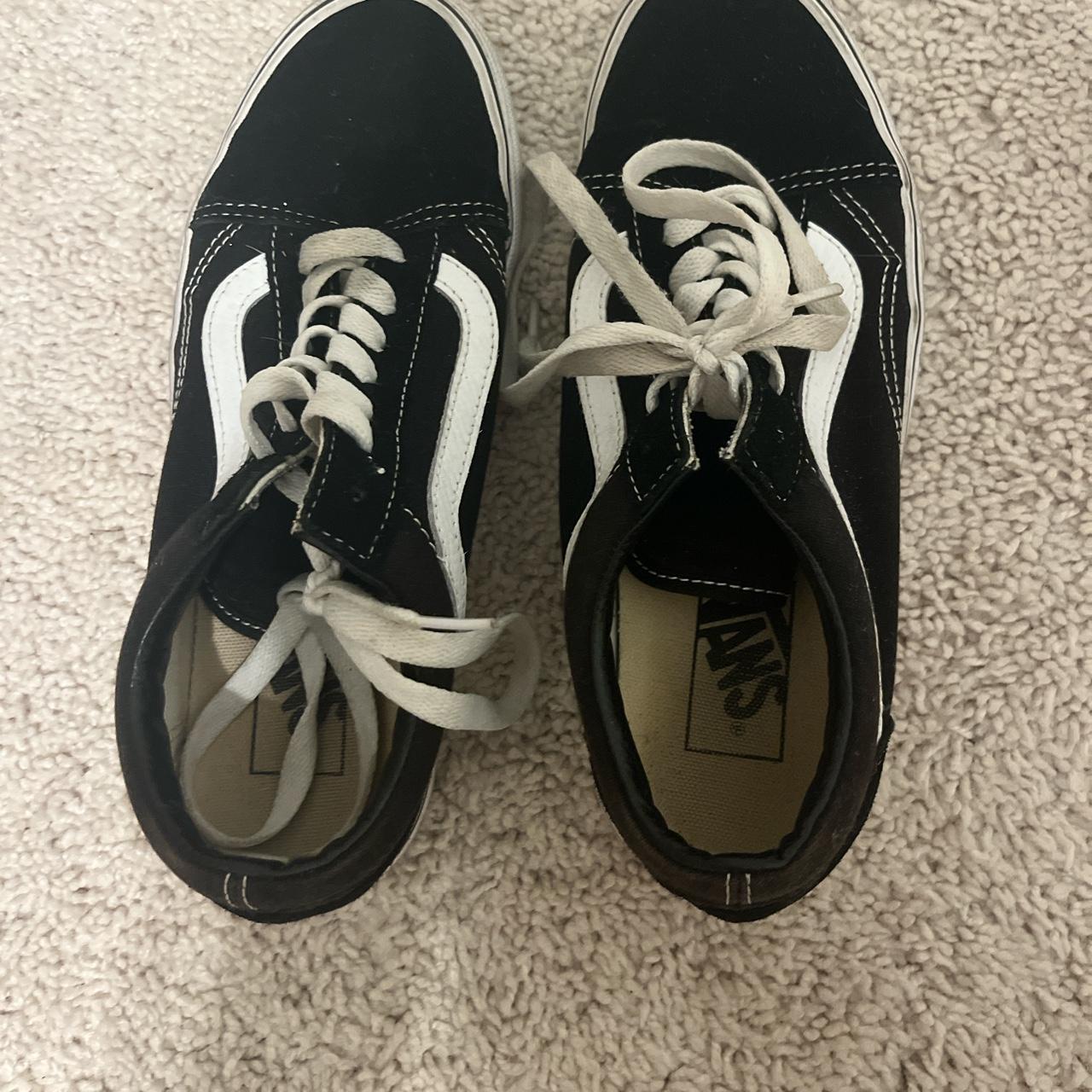 All black clearance vans womens 7.5