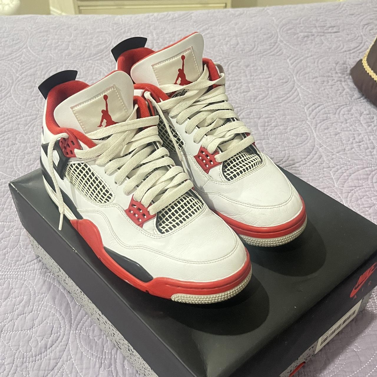 Air Jordon 4 Retro OG ‘Fire Red’ Size-9.5 Original... - Depop