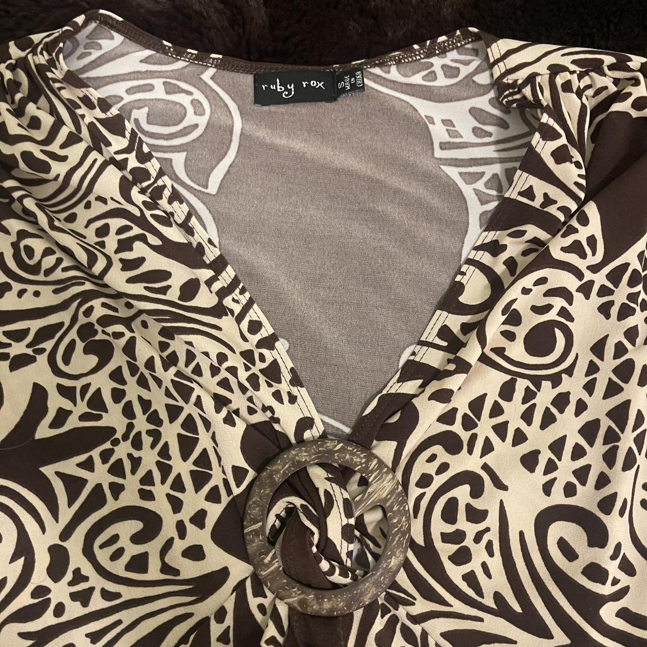 Ruby Rox Women's Summer dresses - Brown/Multi - S… - image 3