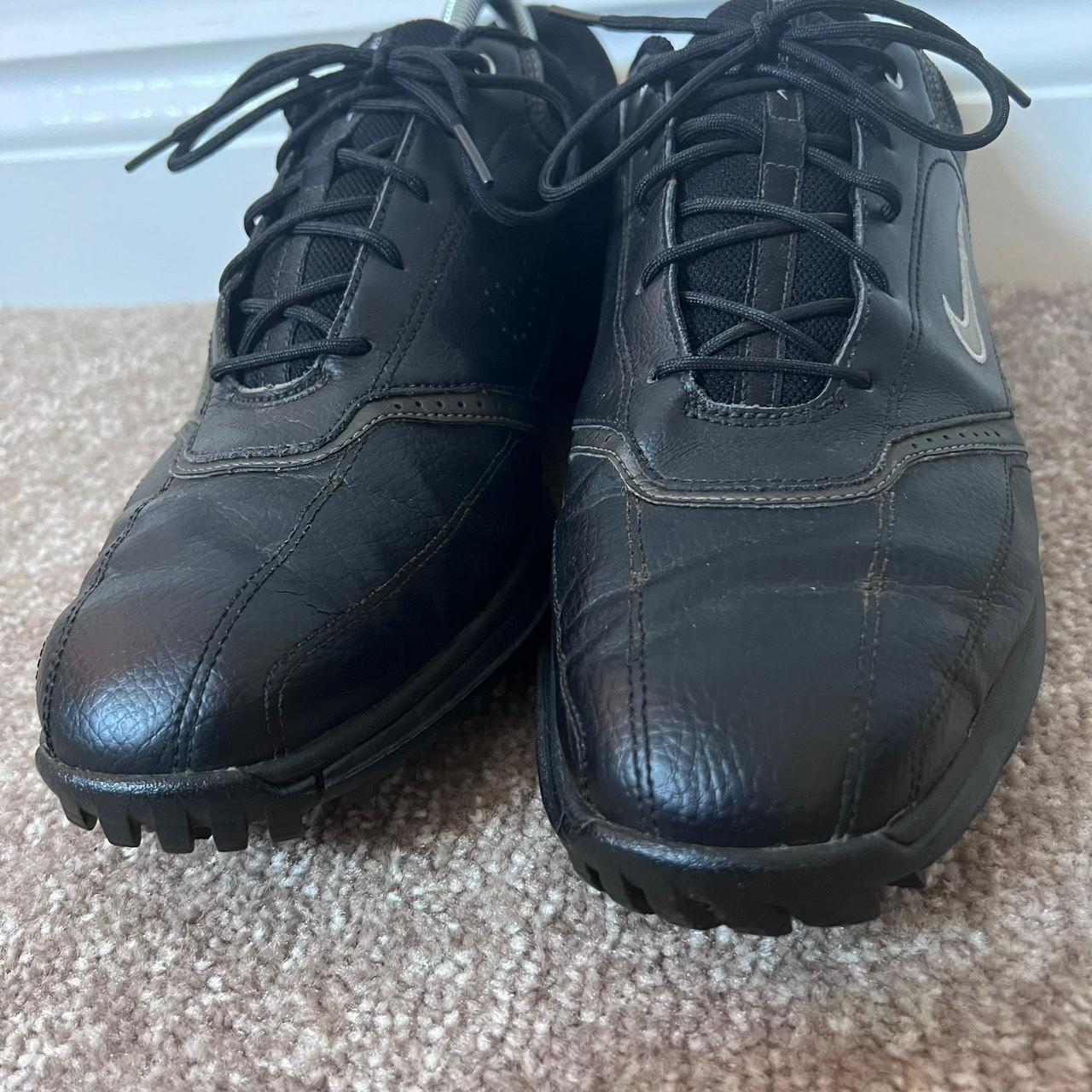 mens nike black golf shoes