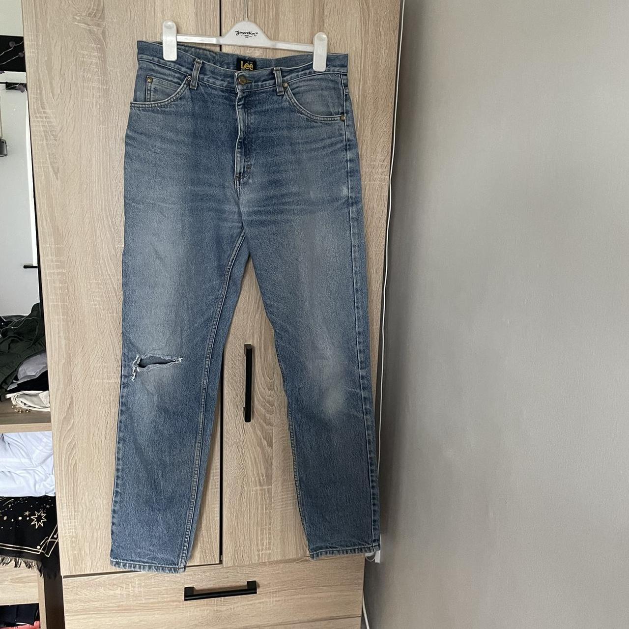 Lee Men's Blue and Navy Jeans | Depop