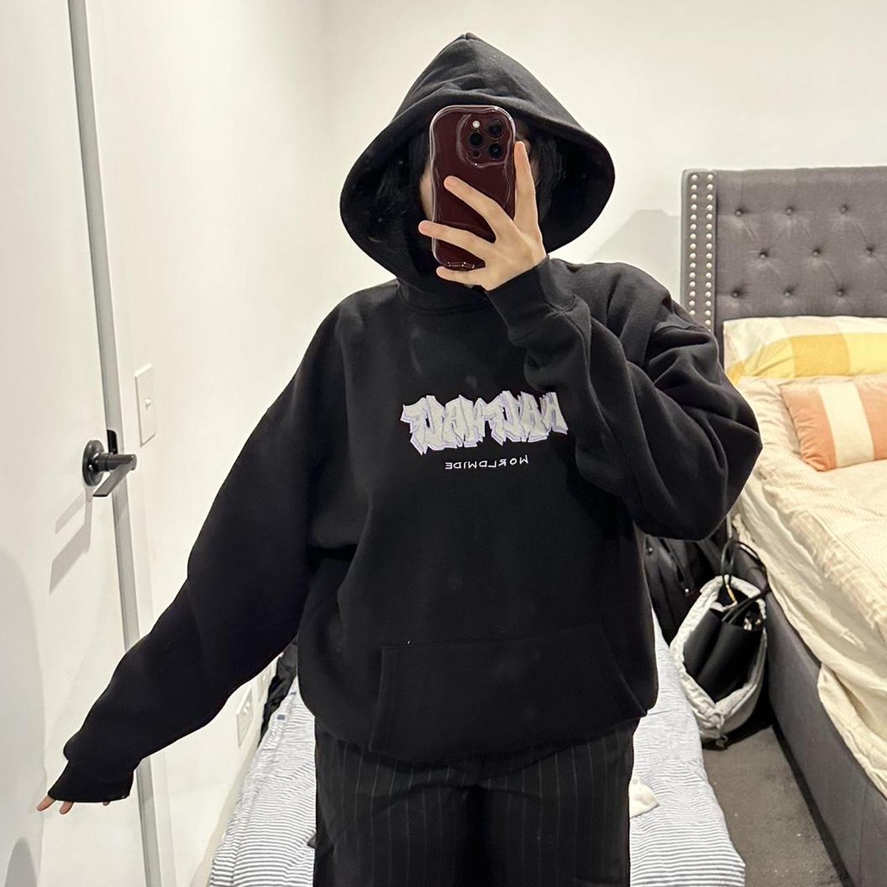 Factorie Half Half Hoodie in Black. Size small in. Depop