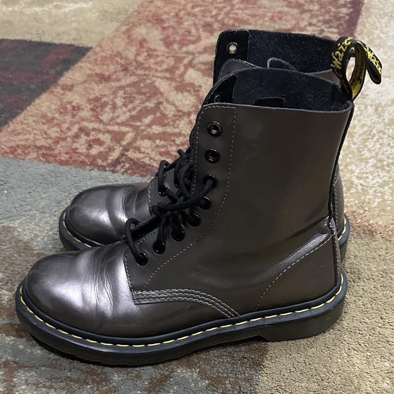 Dr. Martens 1460 Pascal Metallic Pewter Boots Size. Depop