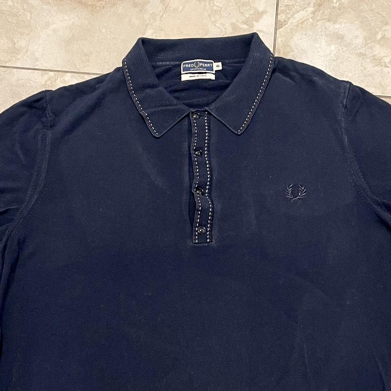 Fred Perry Men's Navy and Burgundy Polo-shirts (2)