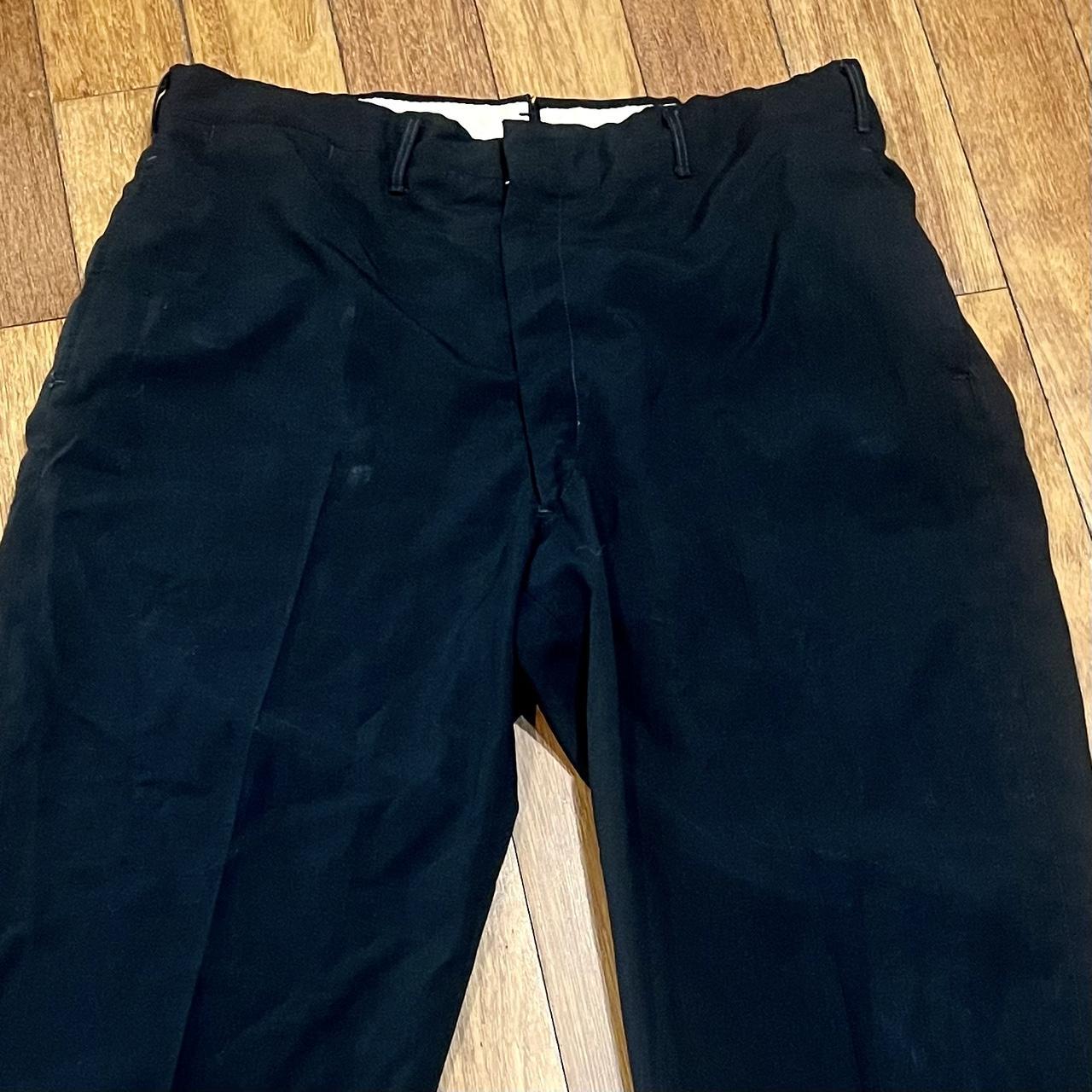 TRUE VINTAGE 60s OR 70s BLACK TALON ZIPPER PANTS... - Depop