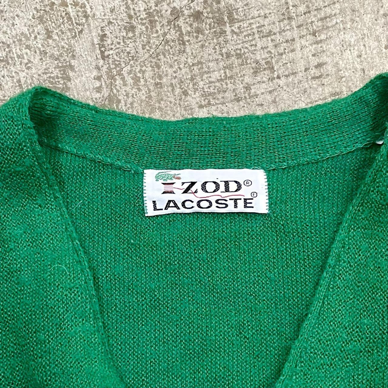 🐊🐊🐊TRUE VINTAGE 70s GREEN ACRYLIC IZOD LACOSTE... - Depop