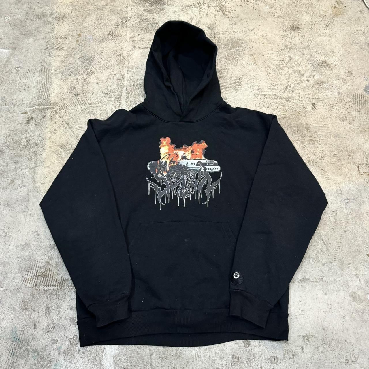 Black and discount orange designer hoodie