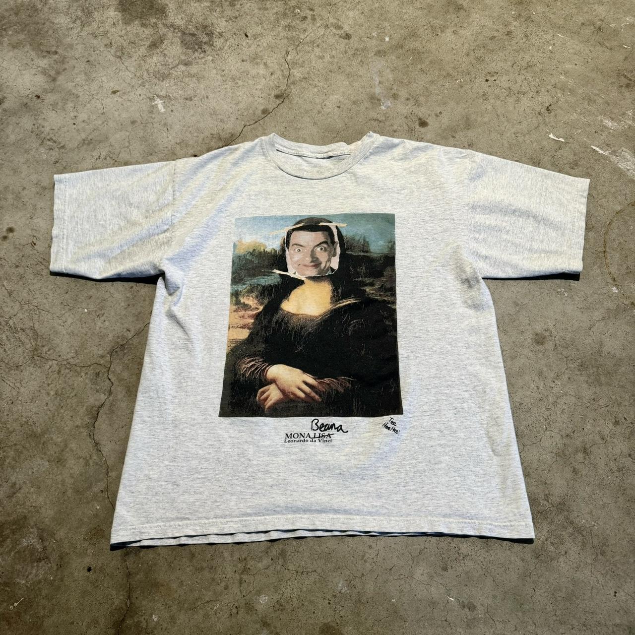 🎥🎥🎥VINTAGE 90s MR. BEAN MONA LISA MIVIE HUMOR TEE...