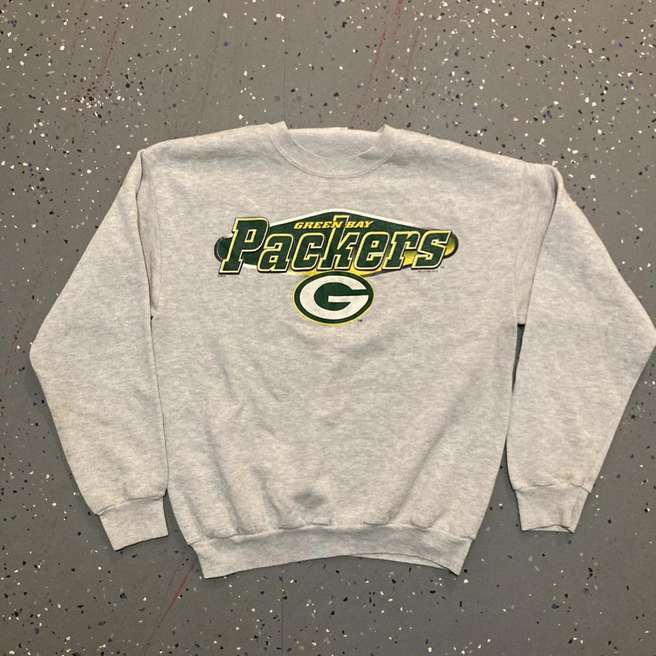 Vintage Green Bay Packers Crewneck Cut Sleeve Sweater - Depop