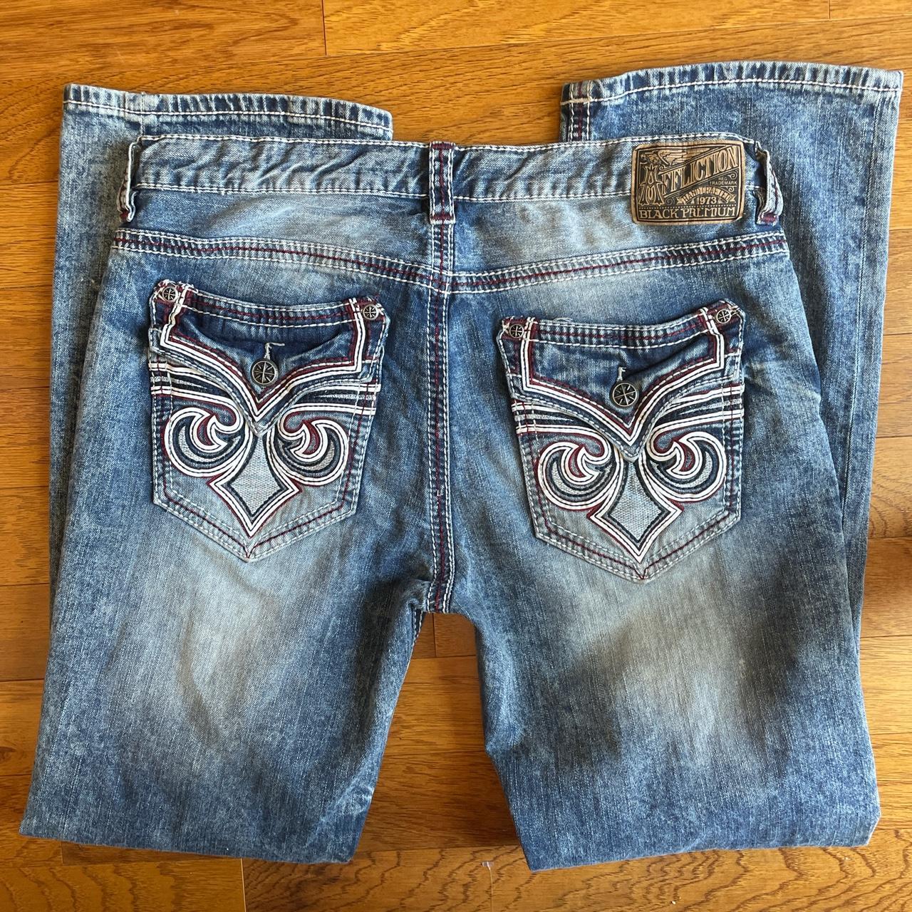 DISTRESSED AFFLICTION BLAKE JEANS SIZE 36 Sick asf... - Depop