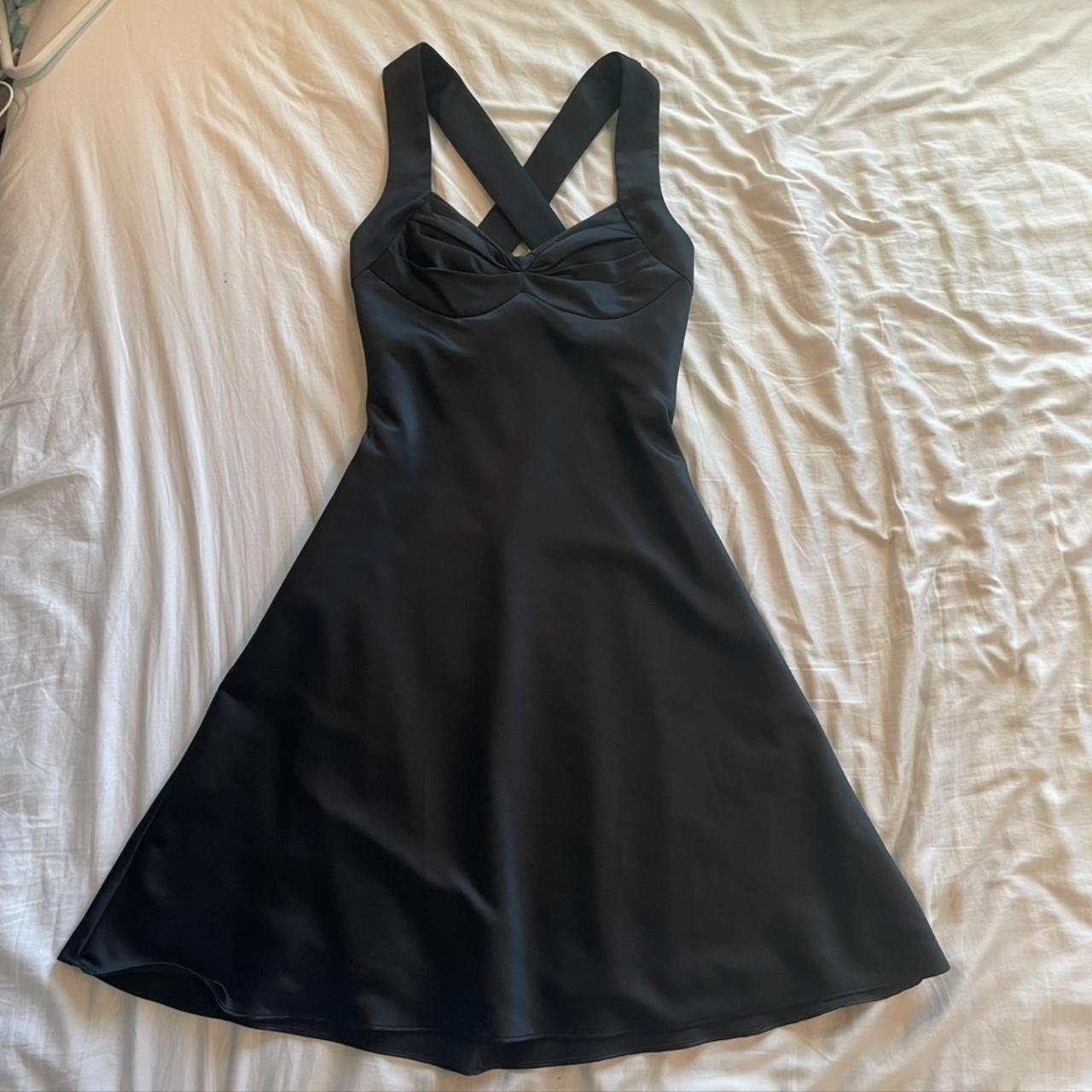 Gorgeous black calvin klein dress. Silk material and... - Depop